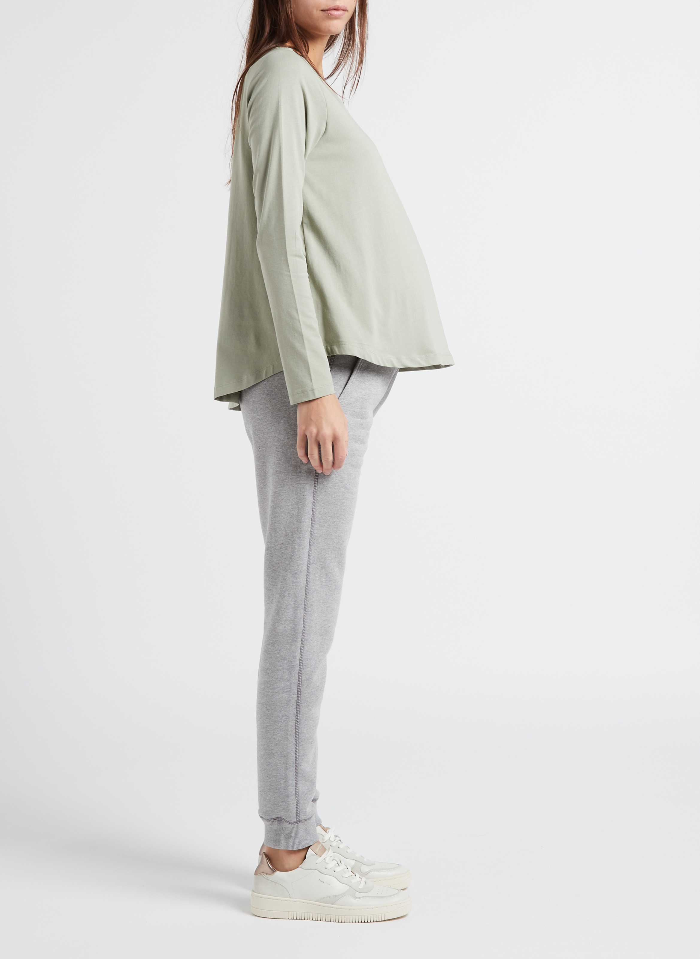 Tee-shirt col rond en coton bio mélangé  BOOB Vert