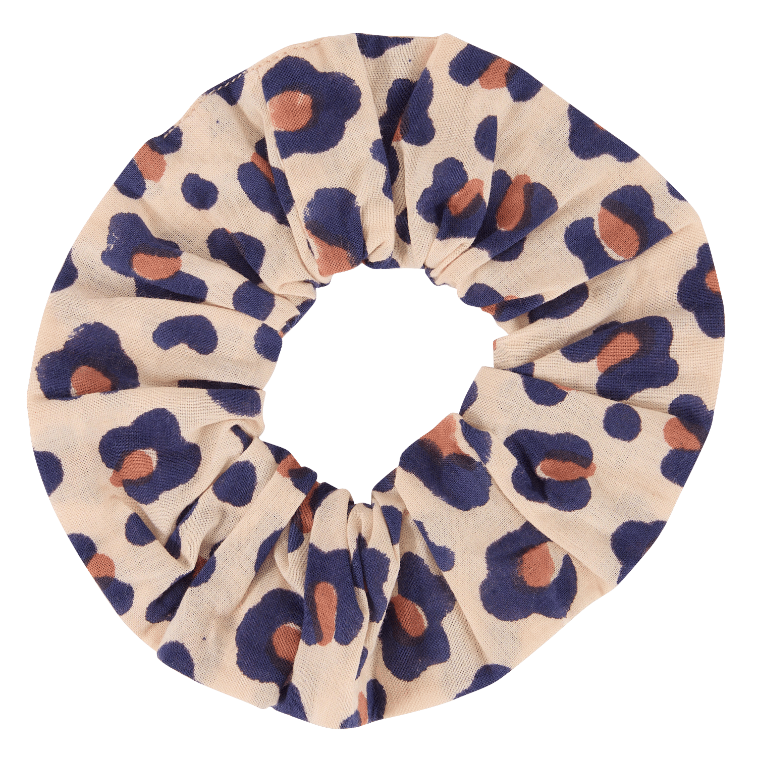 Katoenen scrunchie met print APACHES COLLECTIONS Oranje