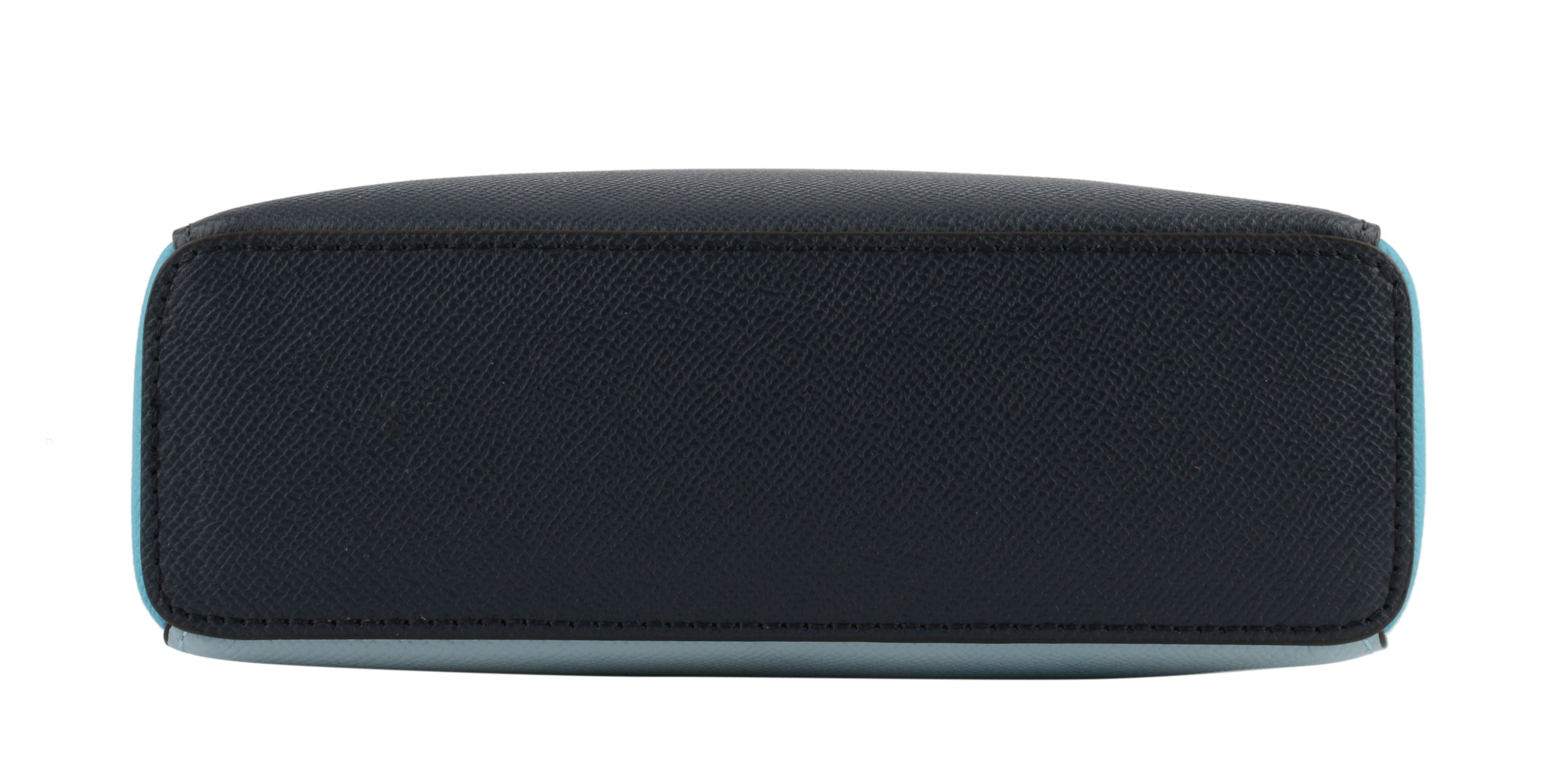 Calfskin leather shoulder bag POURCHET Blue