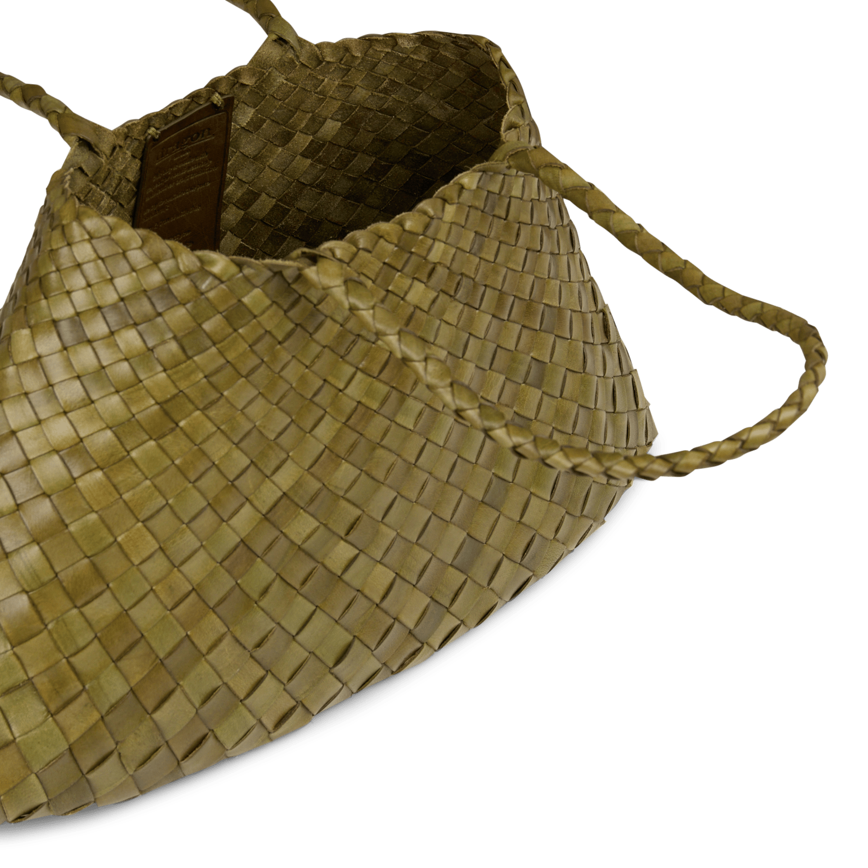 Gevlochten, leren mand DRAGON DIFFUSION Kaki