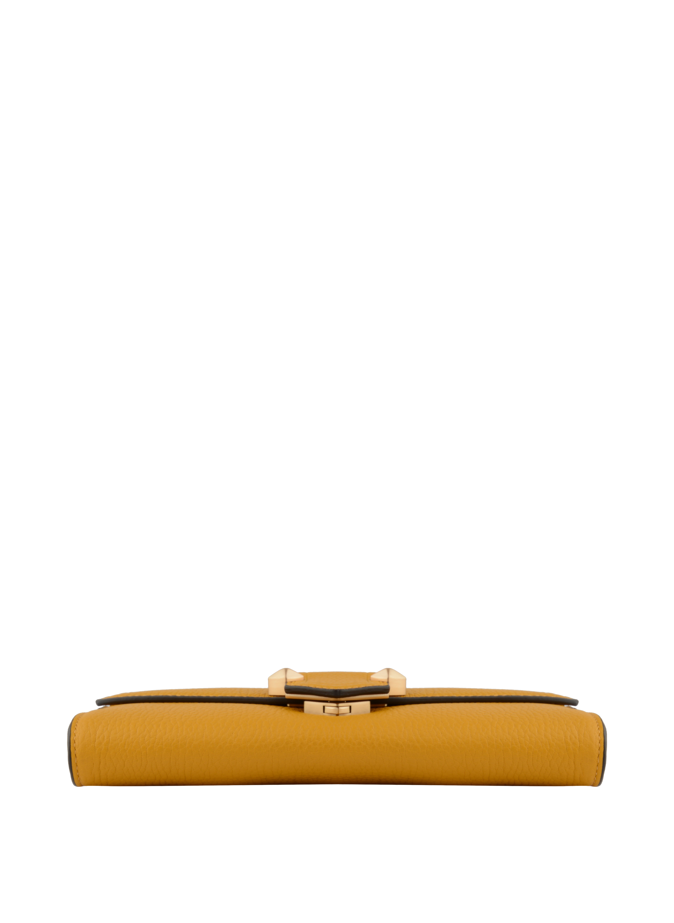 Calfskin leather shoulder bag POURCHET Orange