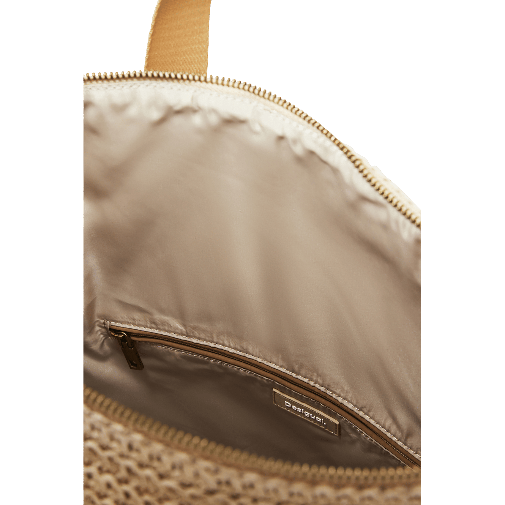 Modular raffia handbag DESIGUAL White