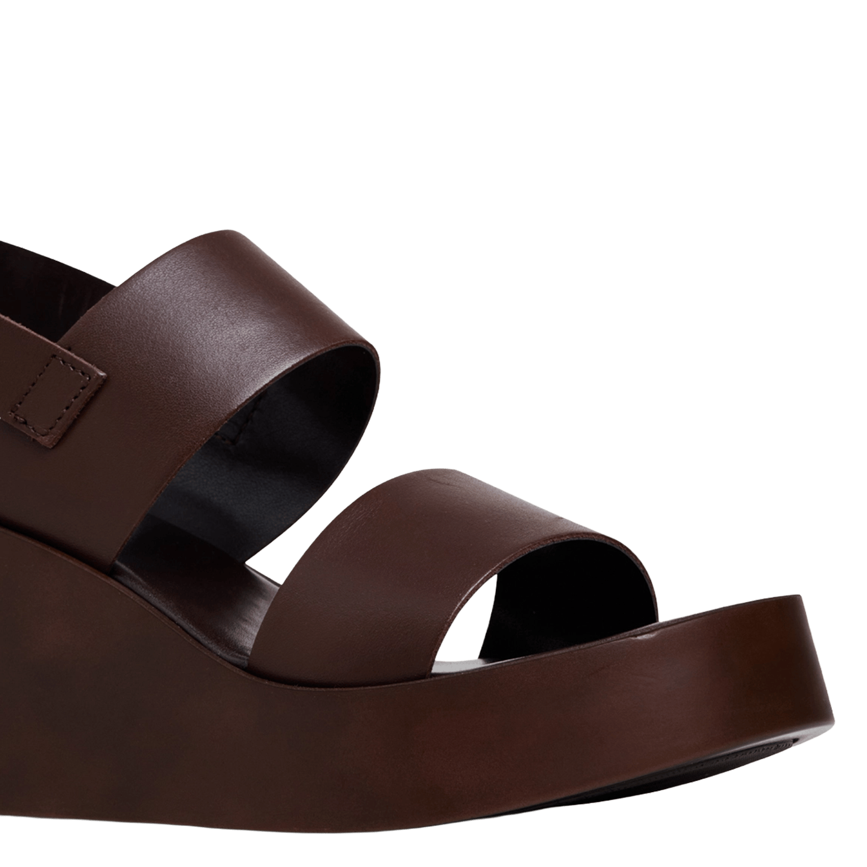 High leather sandals JONAK Brown