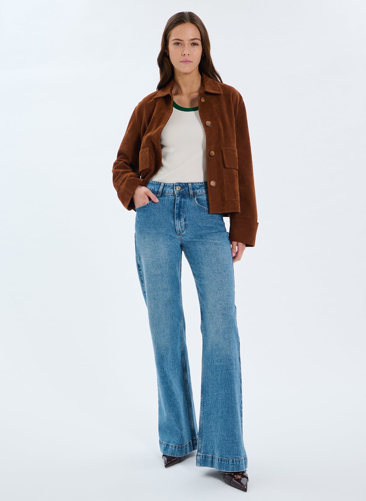 Flared High Waist Jeans ZAPA Blau