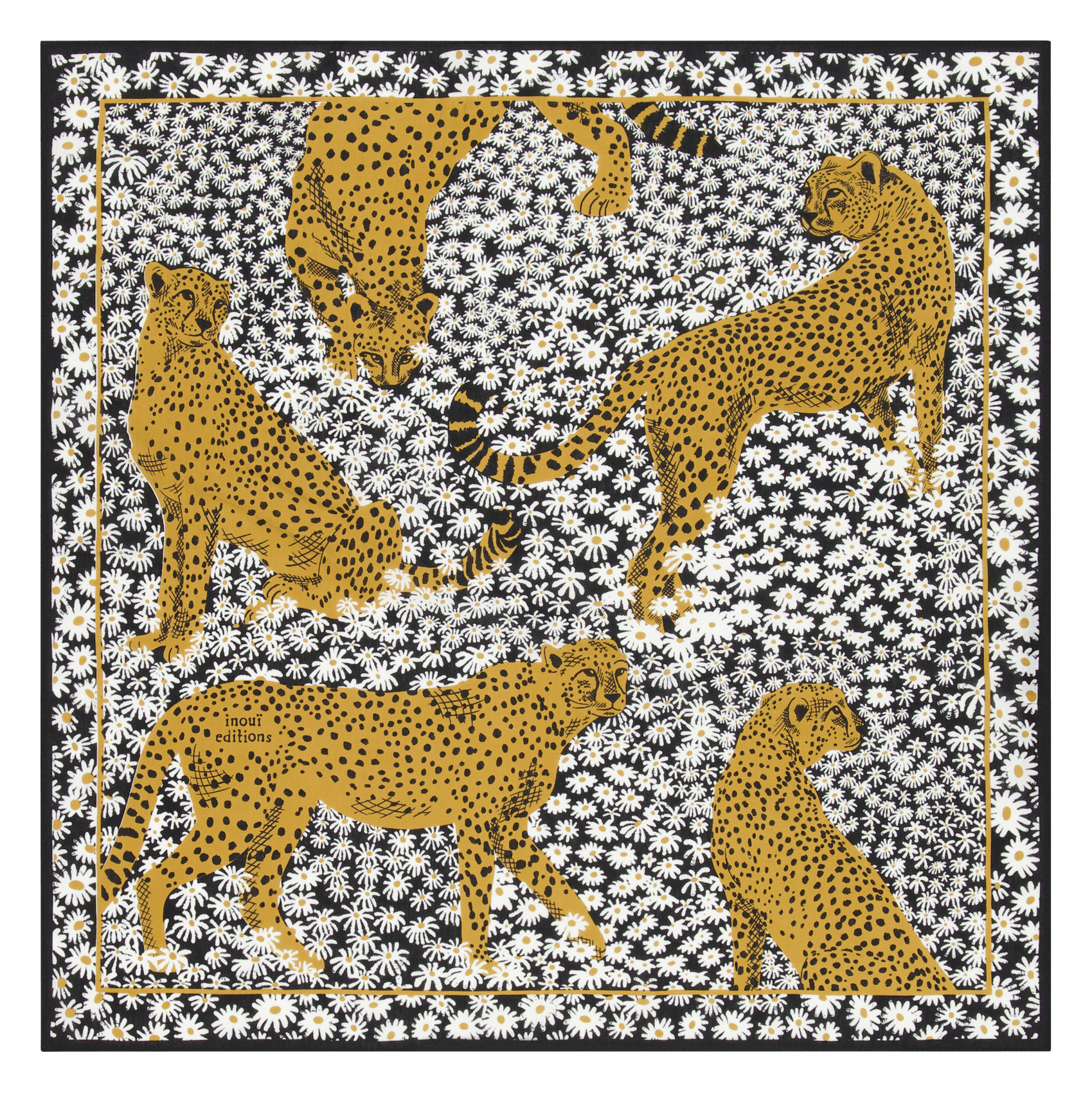 Foulard en coton mélangé INOUI EDITIONS Noir