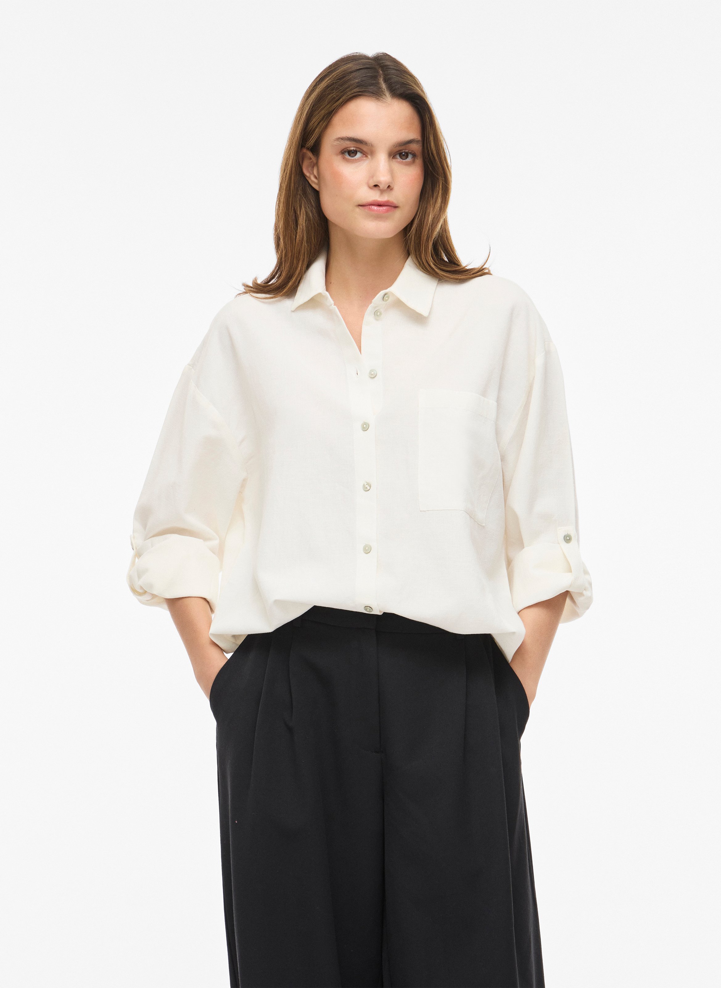 Rechte blouse VILA Wit