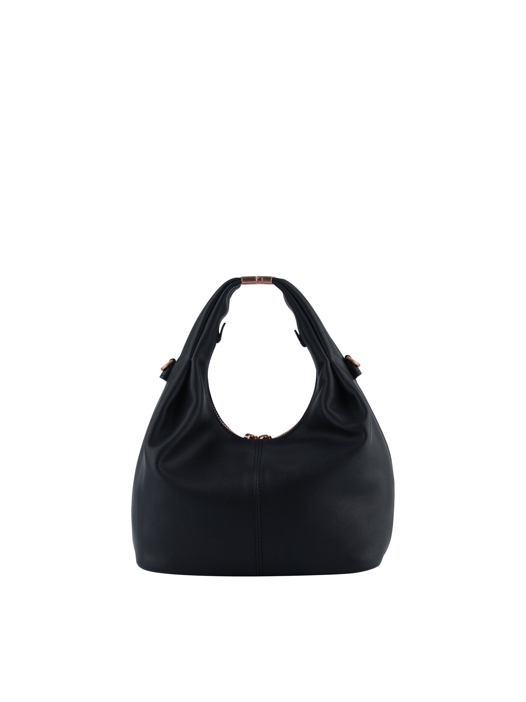 Sac porté main en cuir de vachette POURCHET Bleu