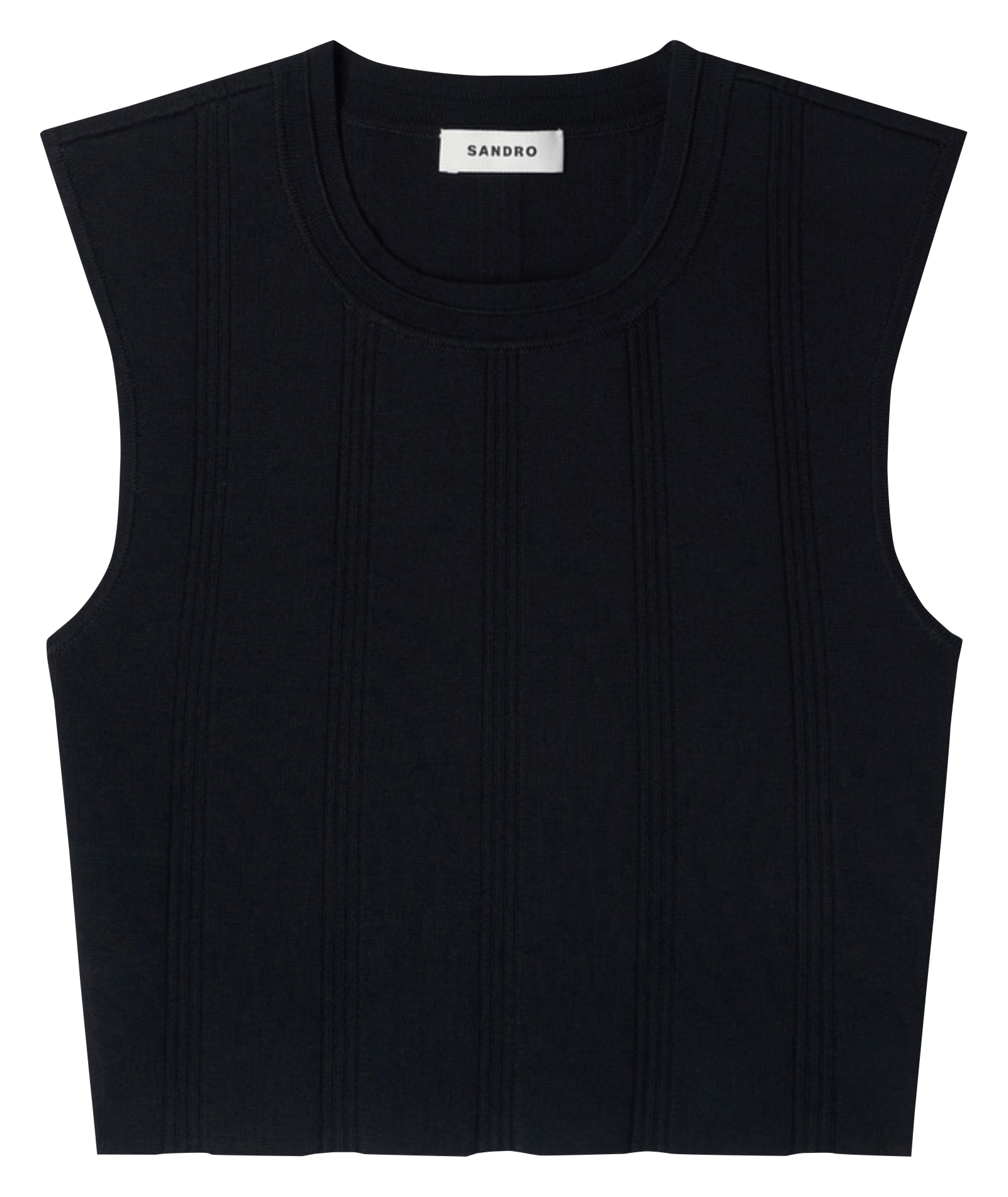 Pull court sans manches SANDRO Noir