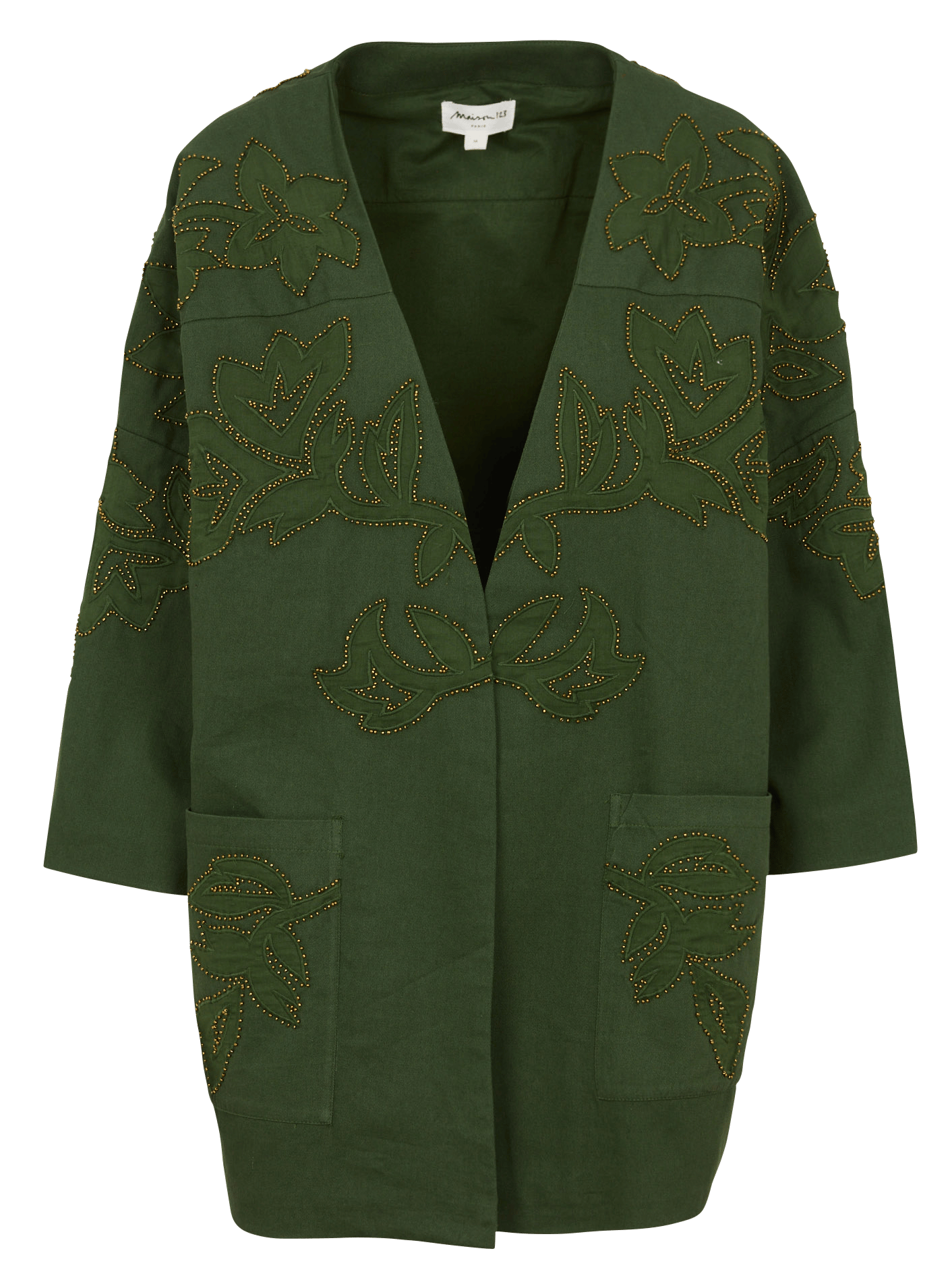 Veste brodée MAISON 123 Kaki