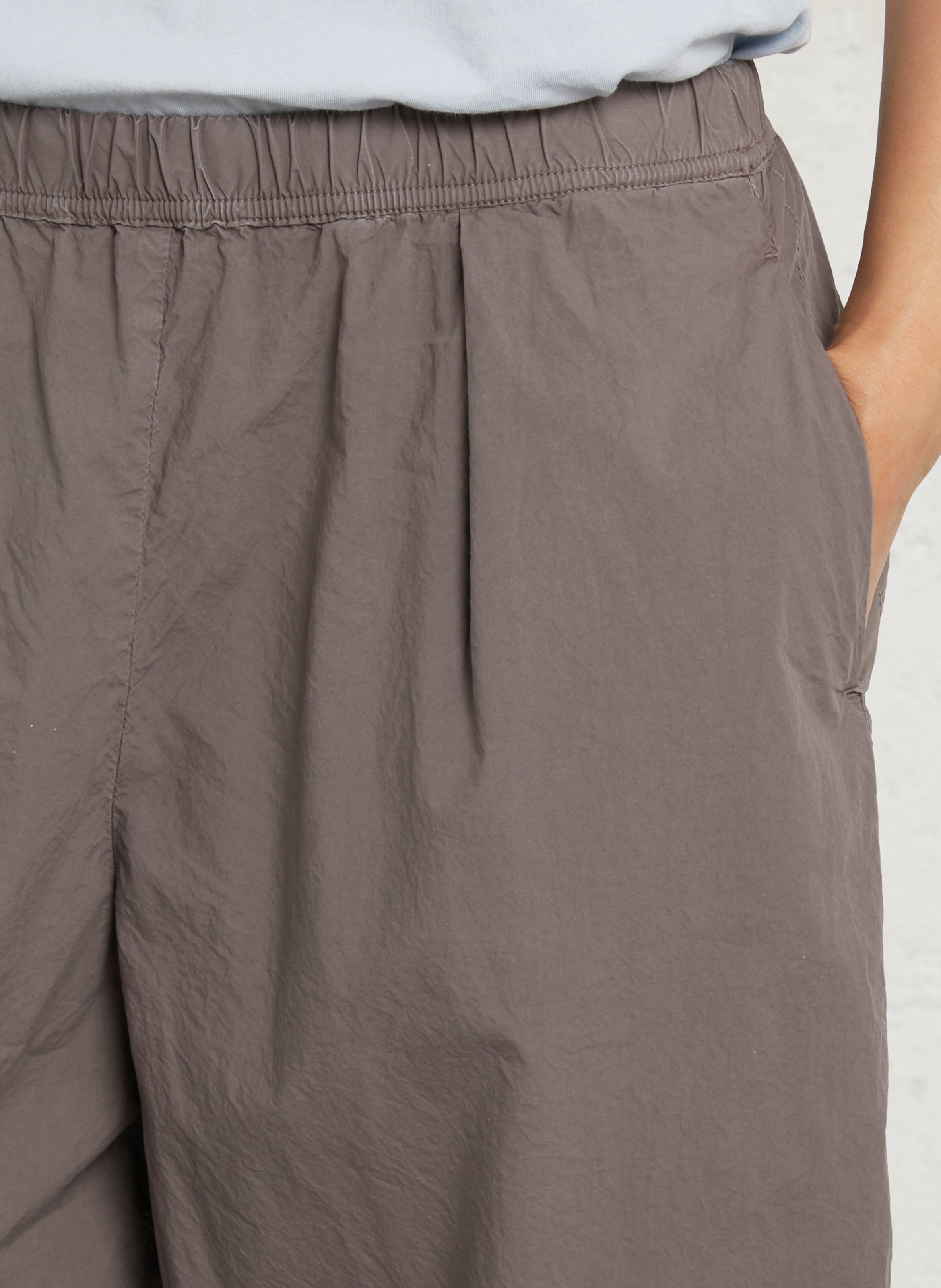 Jogging large taille haute uni AMERICAN VINTAGE Gris
