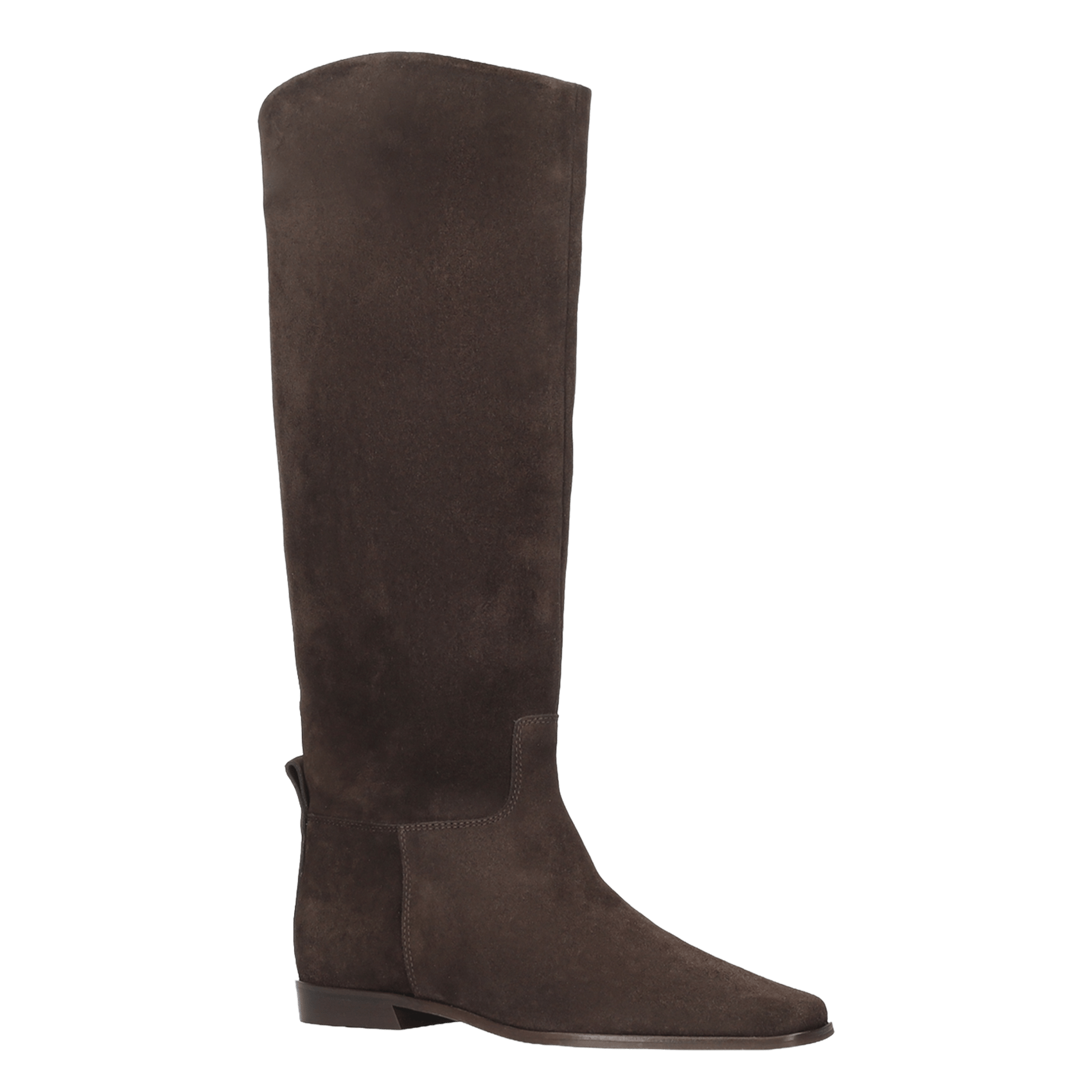 Stiefel aus Veloursleder mit eckiger Spitze BIBI LOU Braun