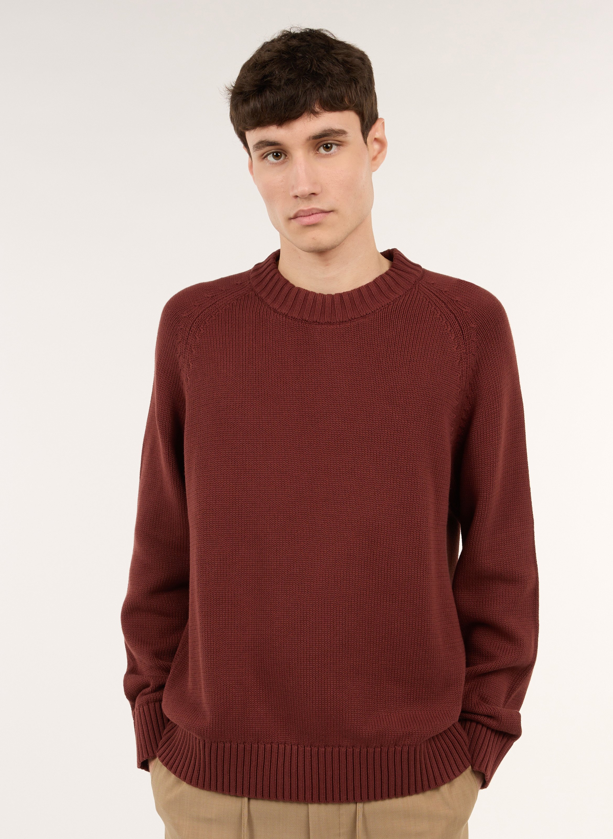 Pull droit col rond en coton SAISON 1865