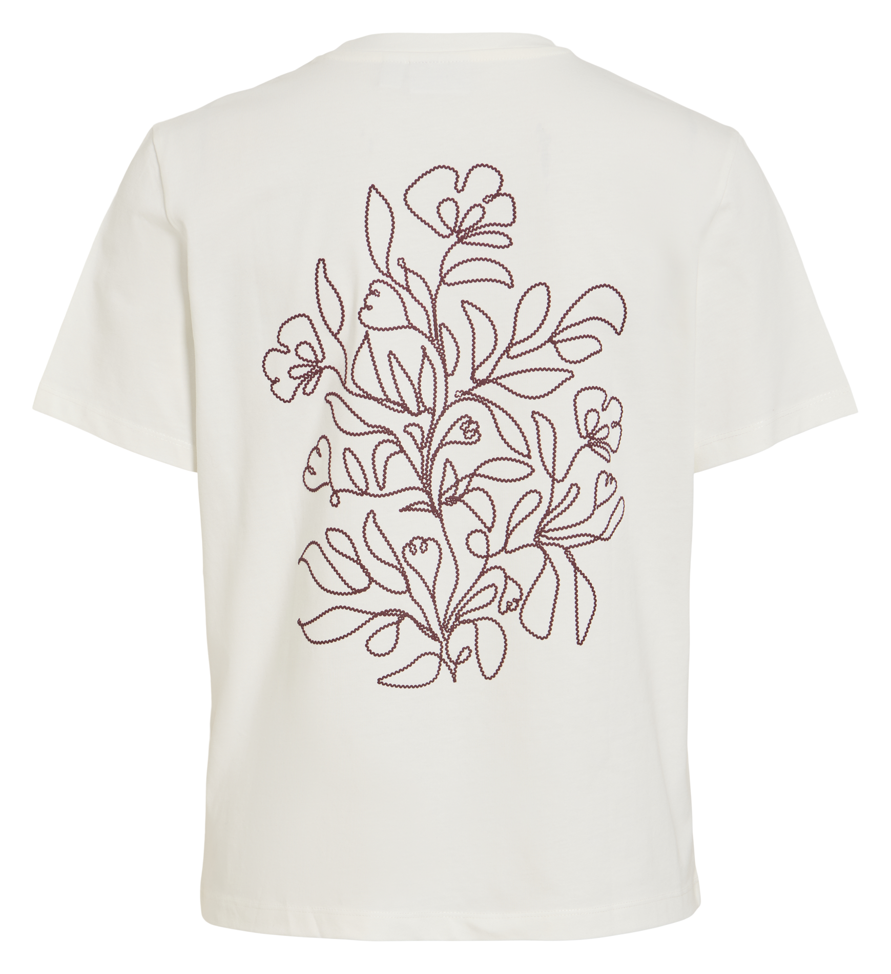 Tee-shirt droit à imprimé dos VILA Blanc