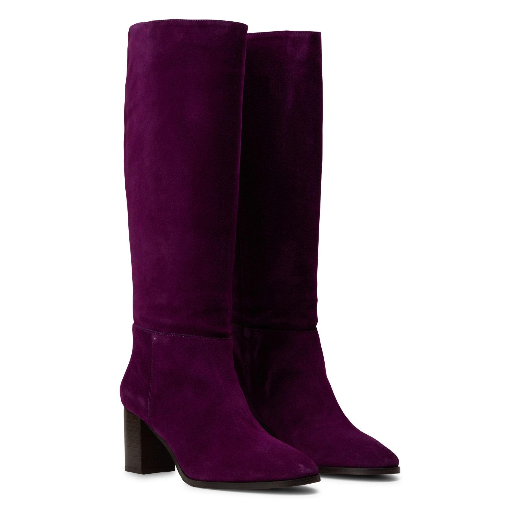 Bottes à talons en cuir LA FEE MARABOUTEE Violet