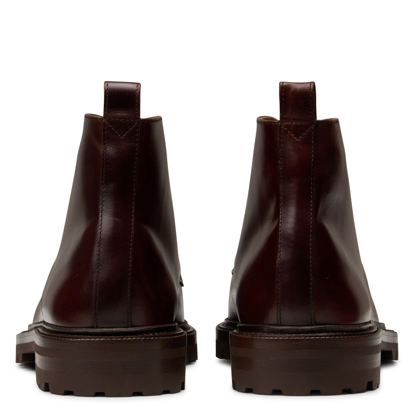 Grained leather boots BOBBIES Brown