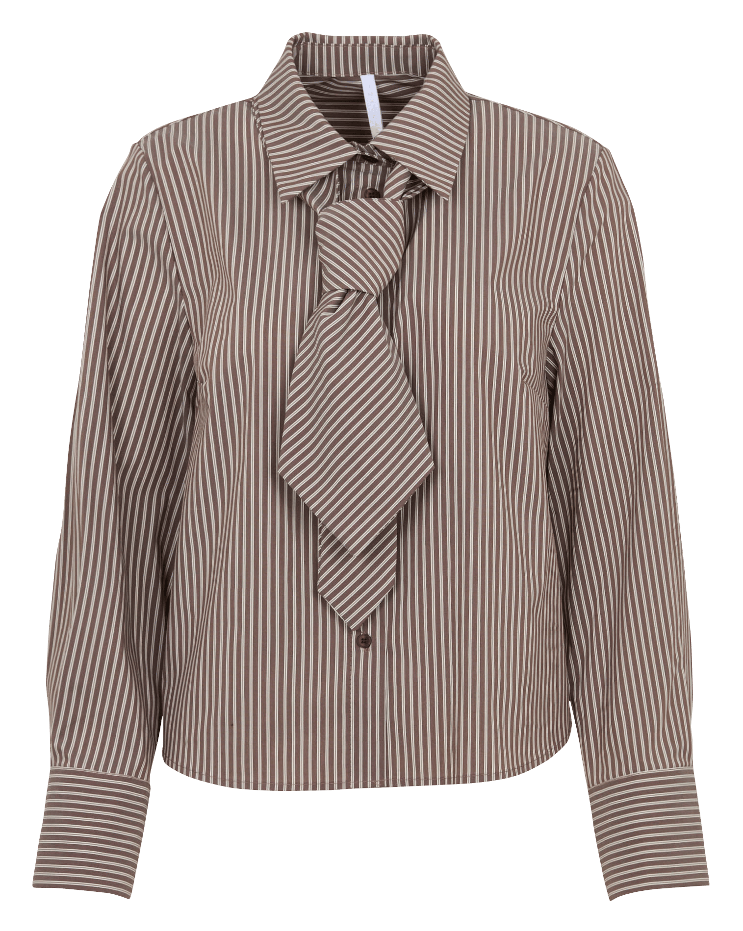 Chemise avec cravate en coton mélangé IMPERIAL Marron