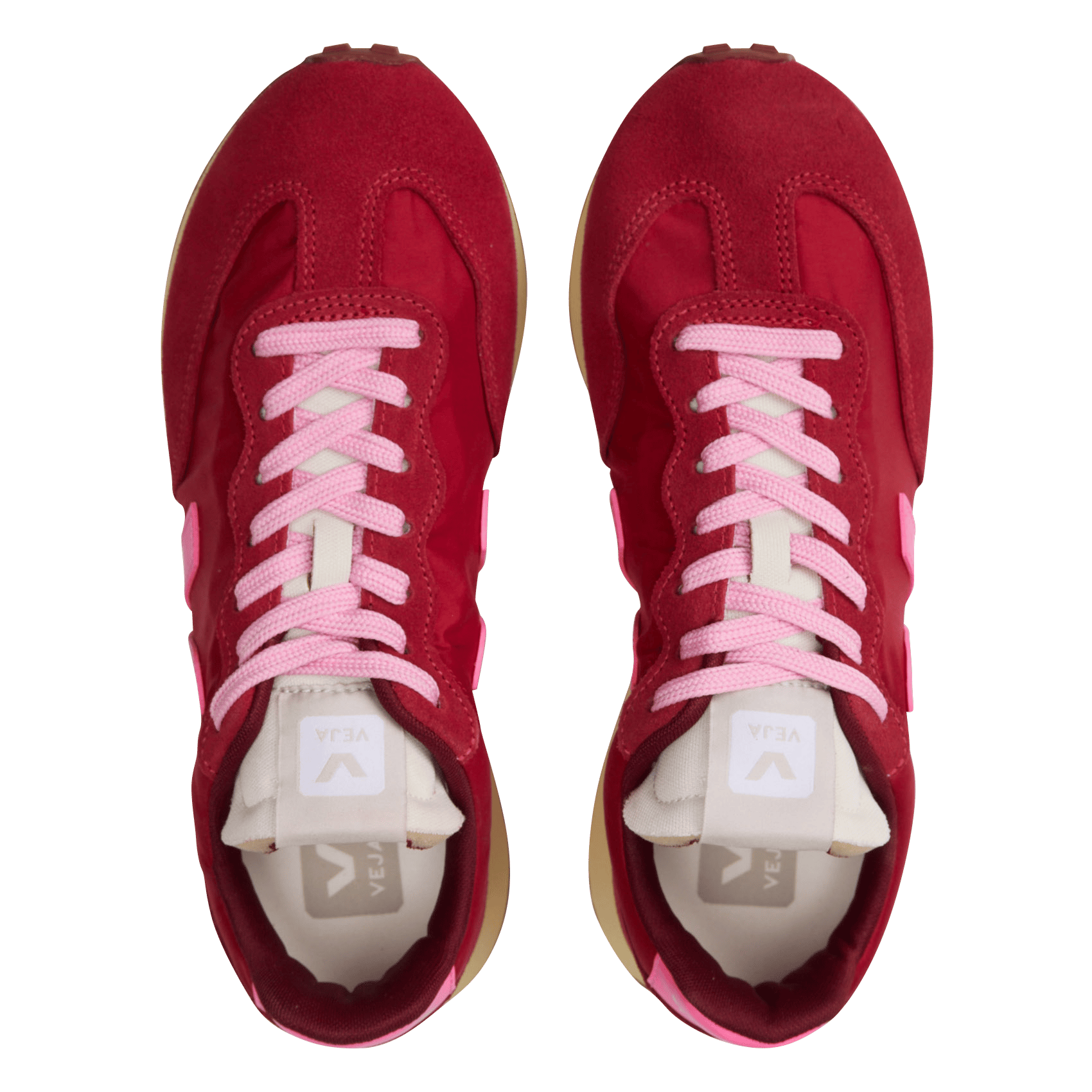 Low-top dual-fabric sneakers VEJA Red
