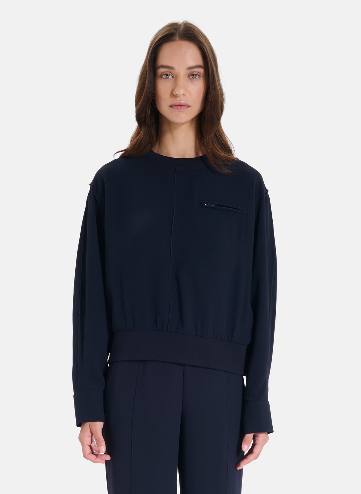 Straight round-neck sweatshirt ZAPA Blue