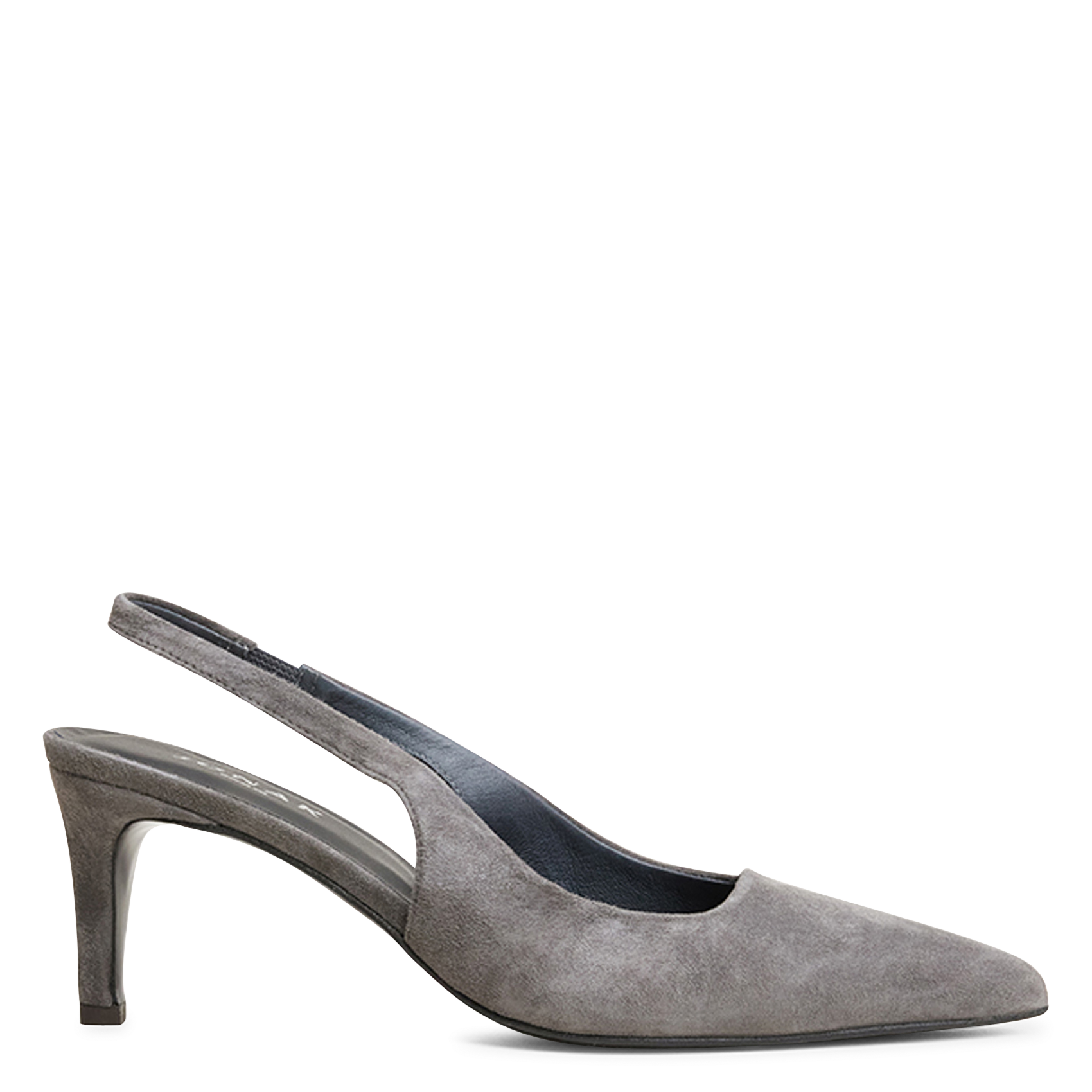 Slingback suede leather pumps JONAK Grey