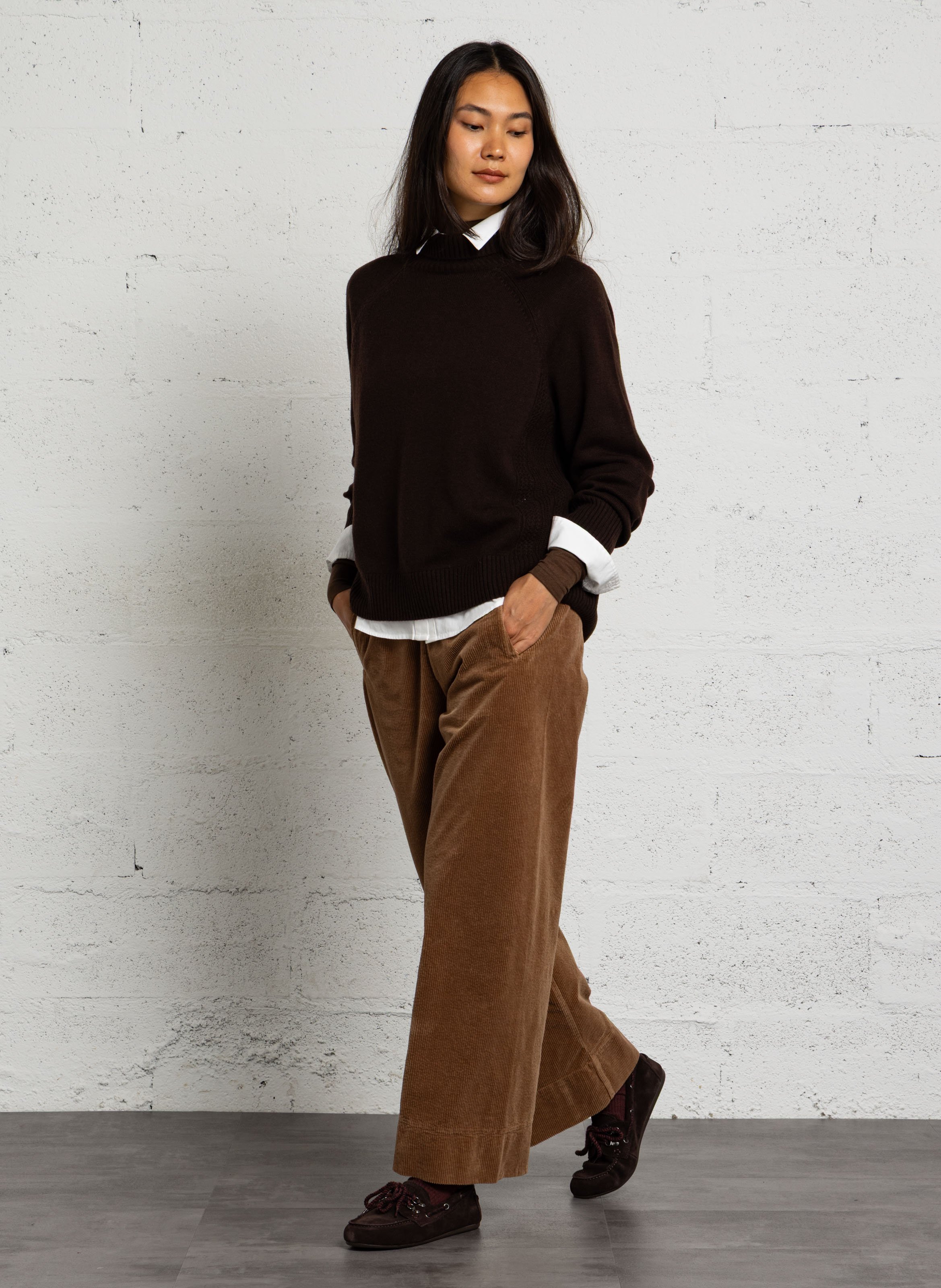 Oversized wool sweater DES PETITS HAUTS Brown
