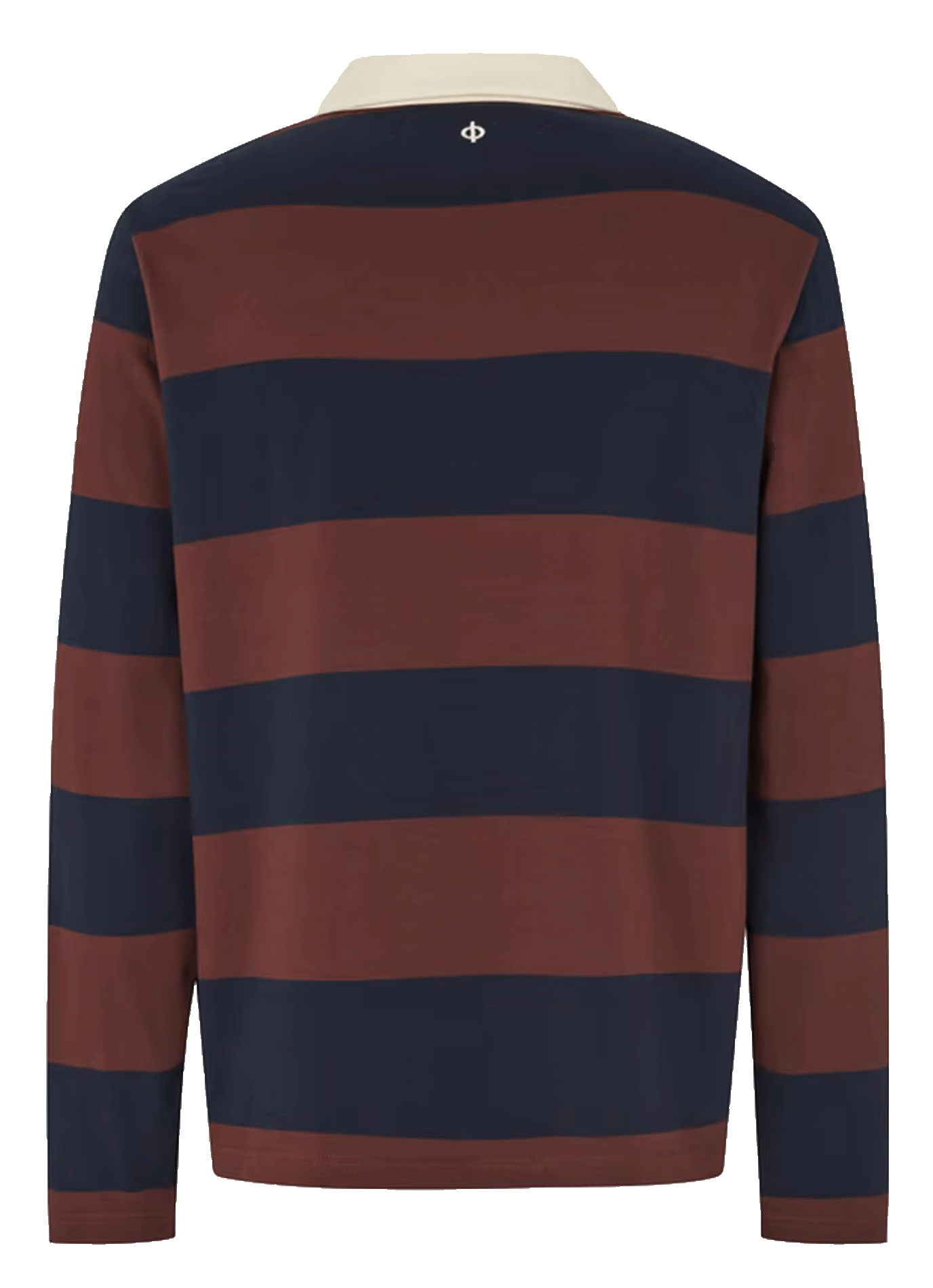 Straight striped organic cotton polo SAMSOE SAMSOE Brown