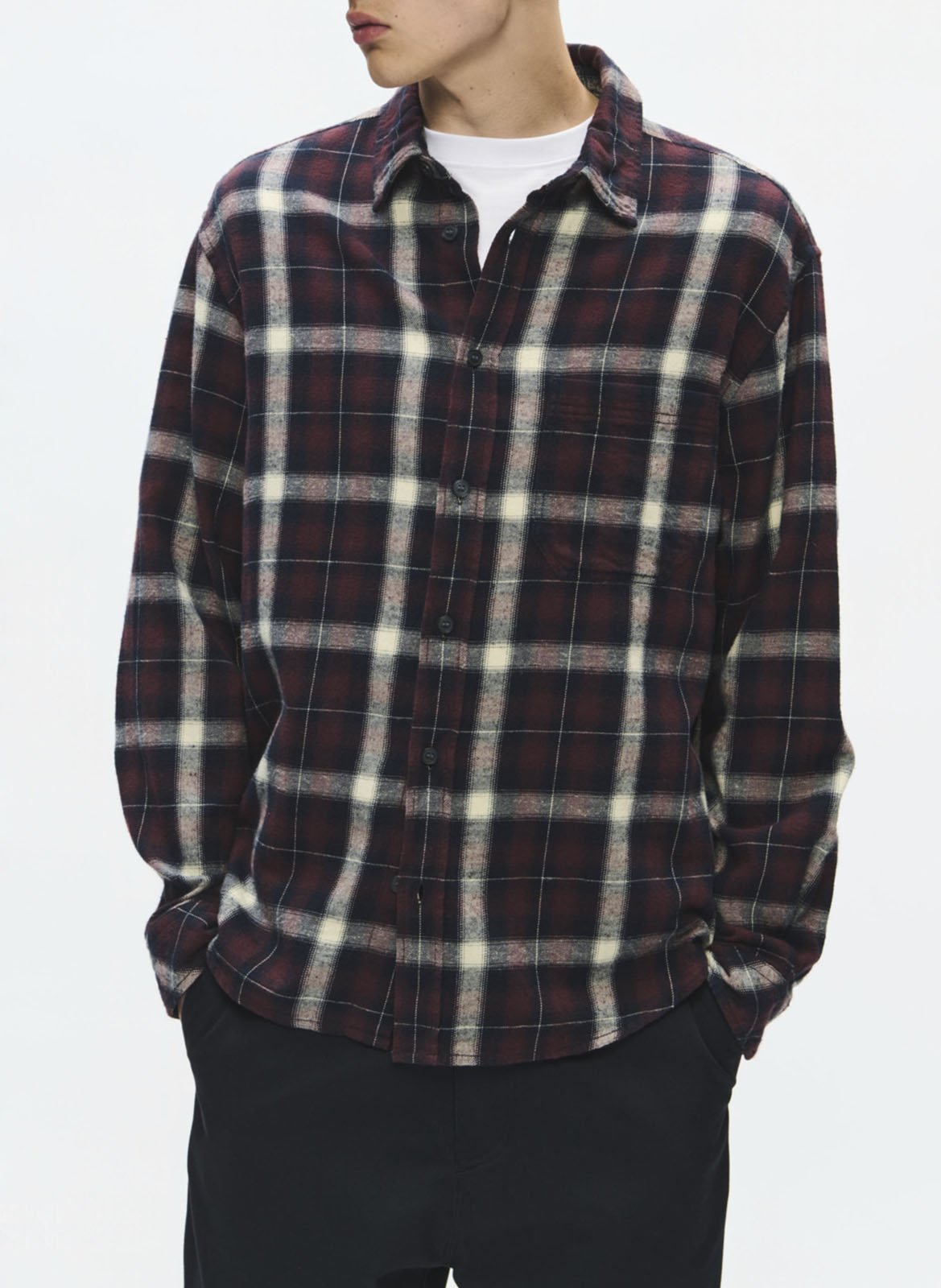 Straight organic cotton shirt WOOD WOOD Red