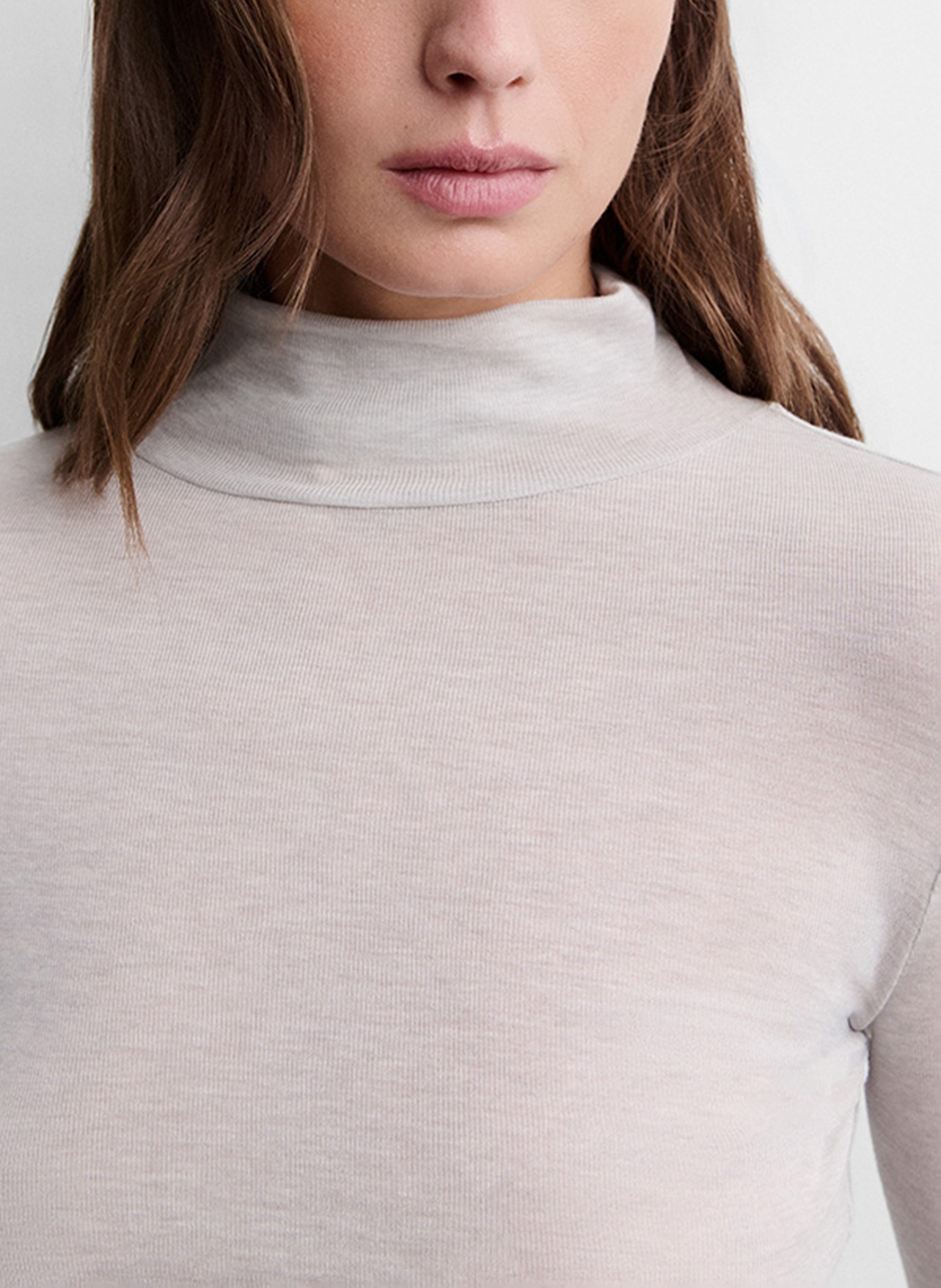 Plain high-neck top SIMORRA Grey