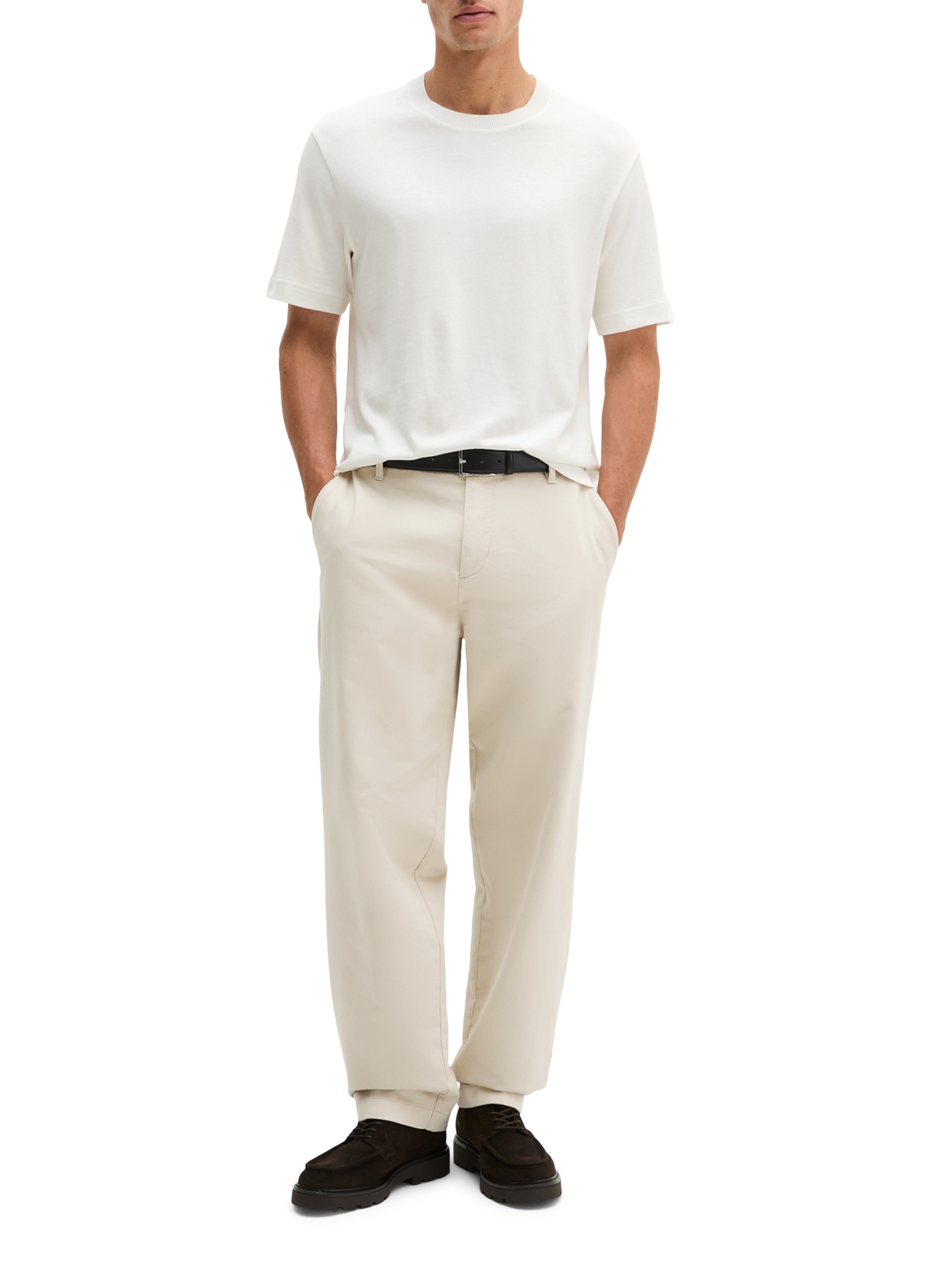 Round-neck cotton T-shirt MARC O'POLO White