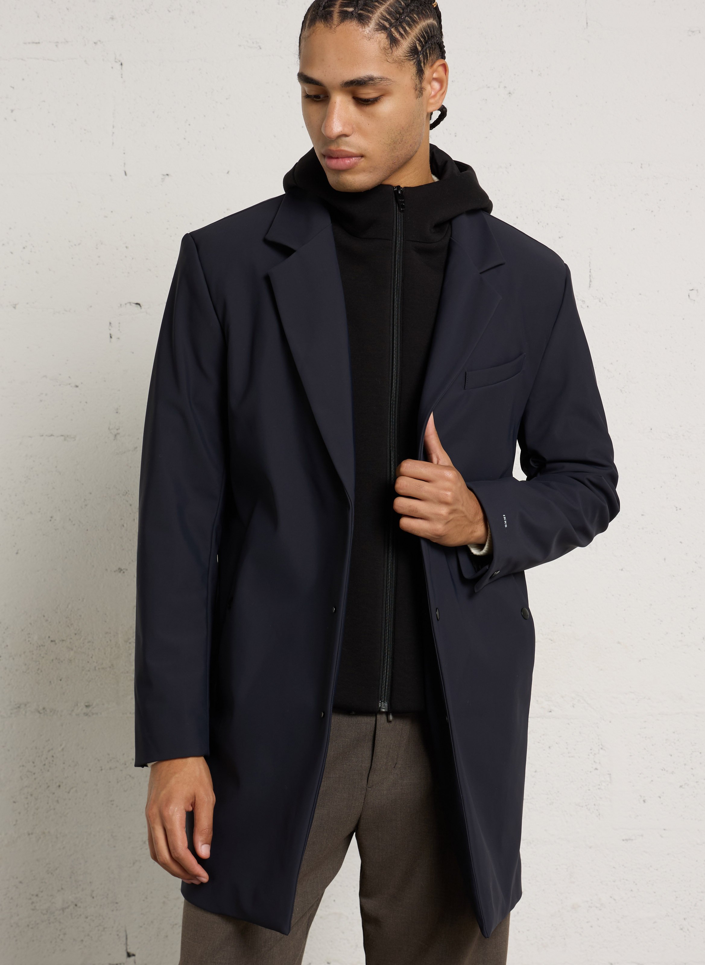 Parka 2-en-1 col tailleur IKKS Bleu