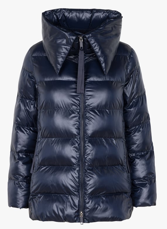 Doudoune col montant matelassée Vento Navy blue Femme