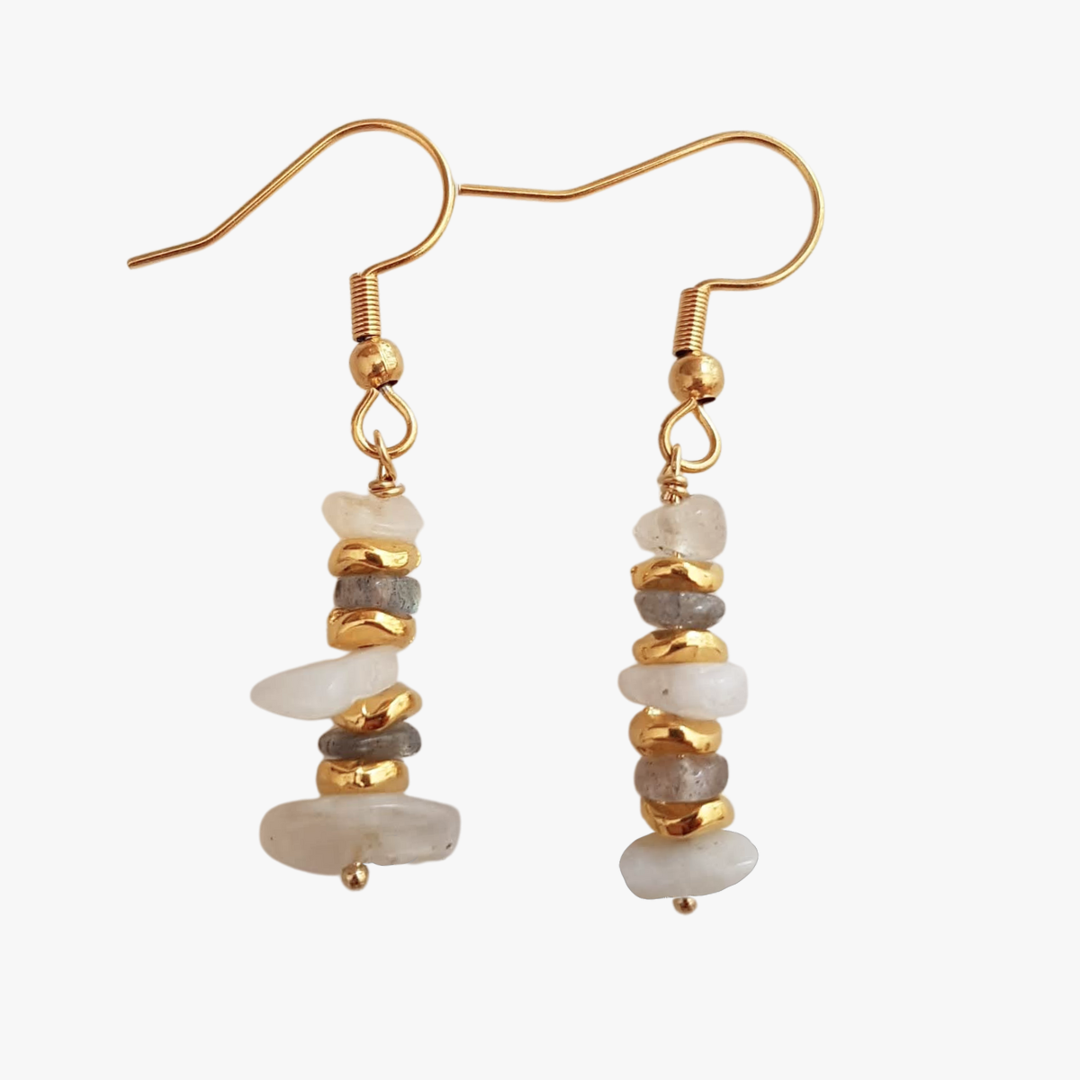 Moonstone earrings GINANDGER Blue