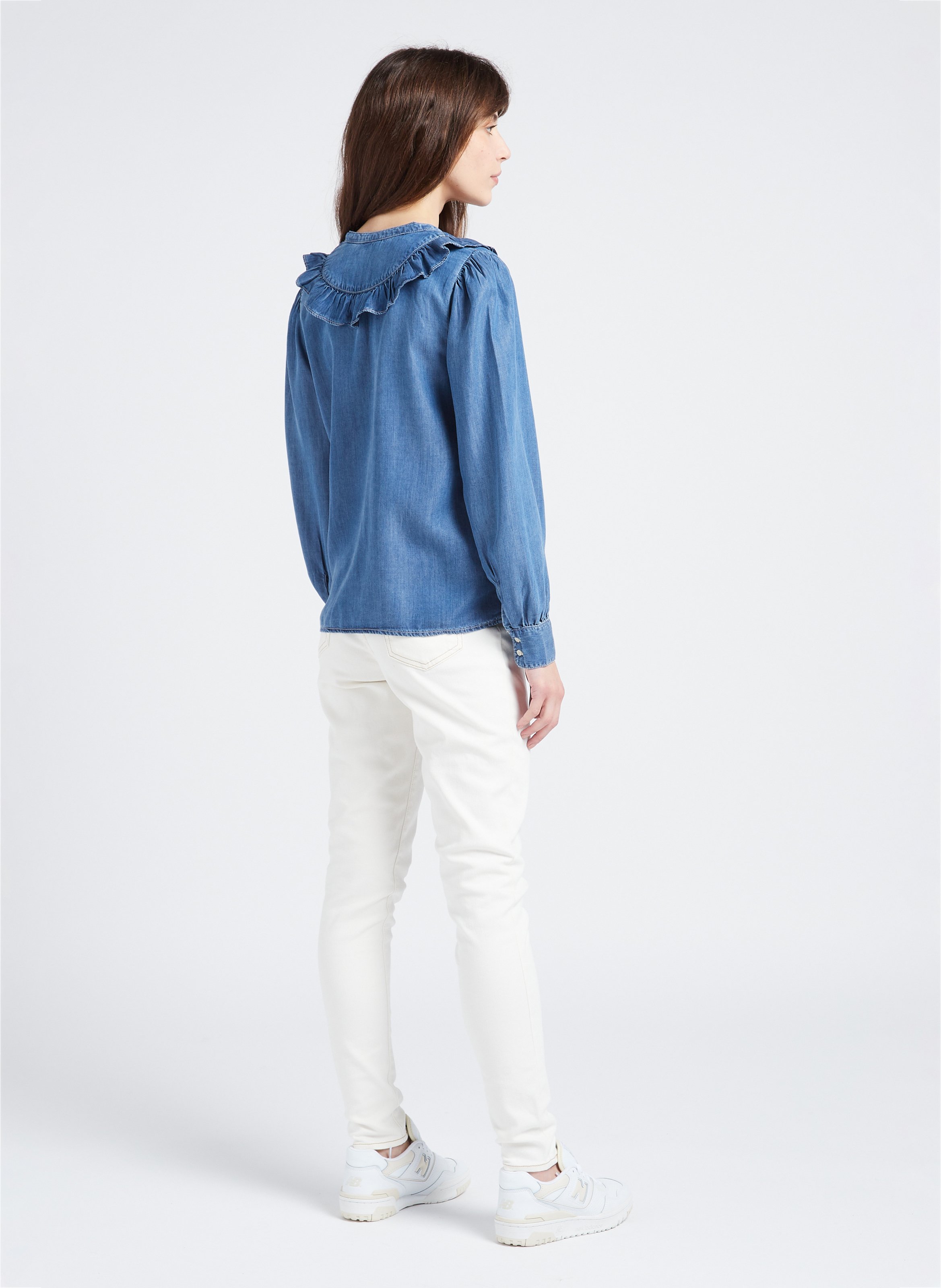 Skinny jeans met hoge taille Wit