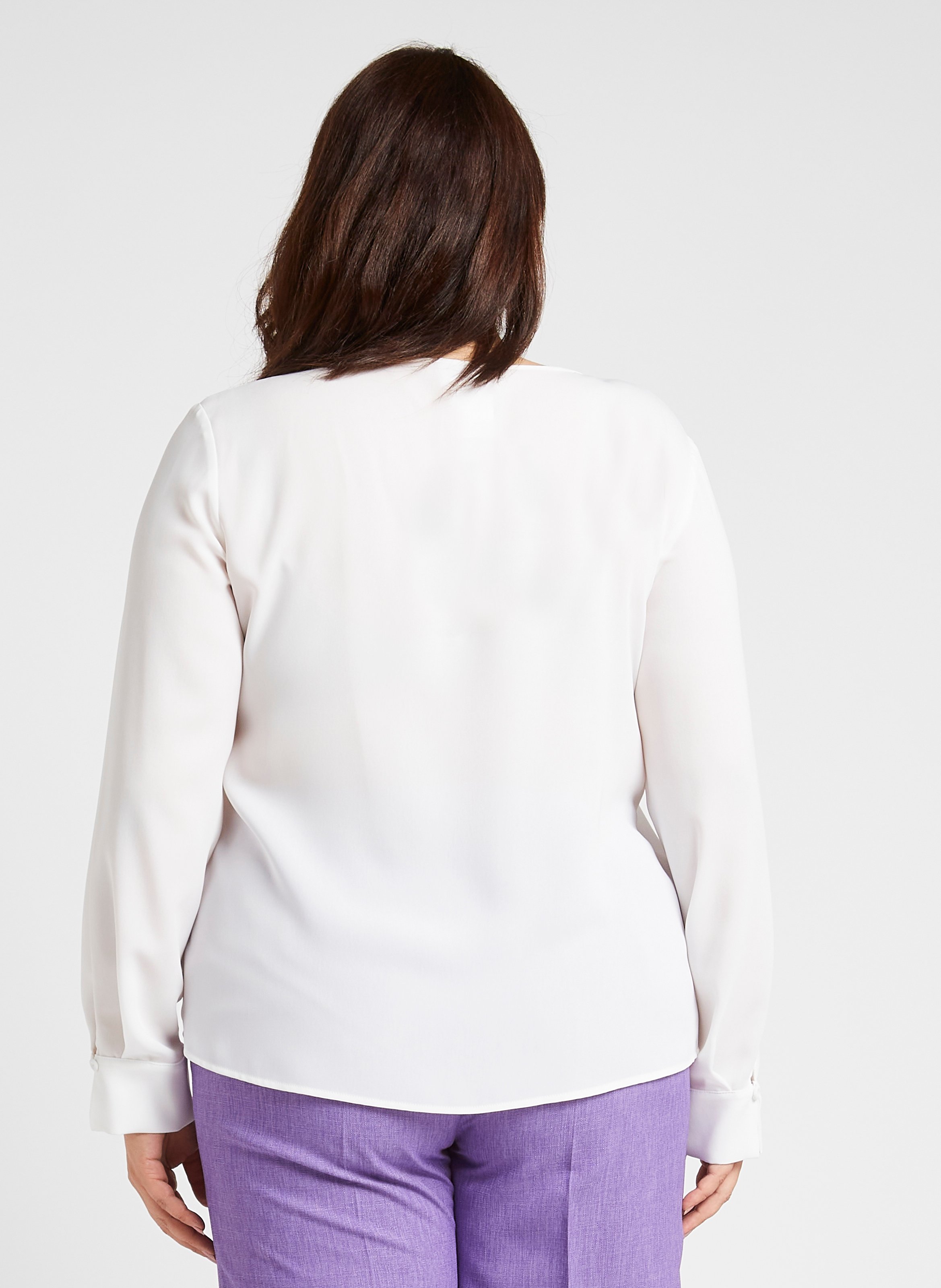 Straight round-neck jacket PERSONA by Marina Rinaldi White