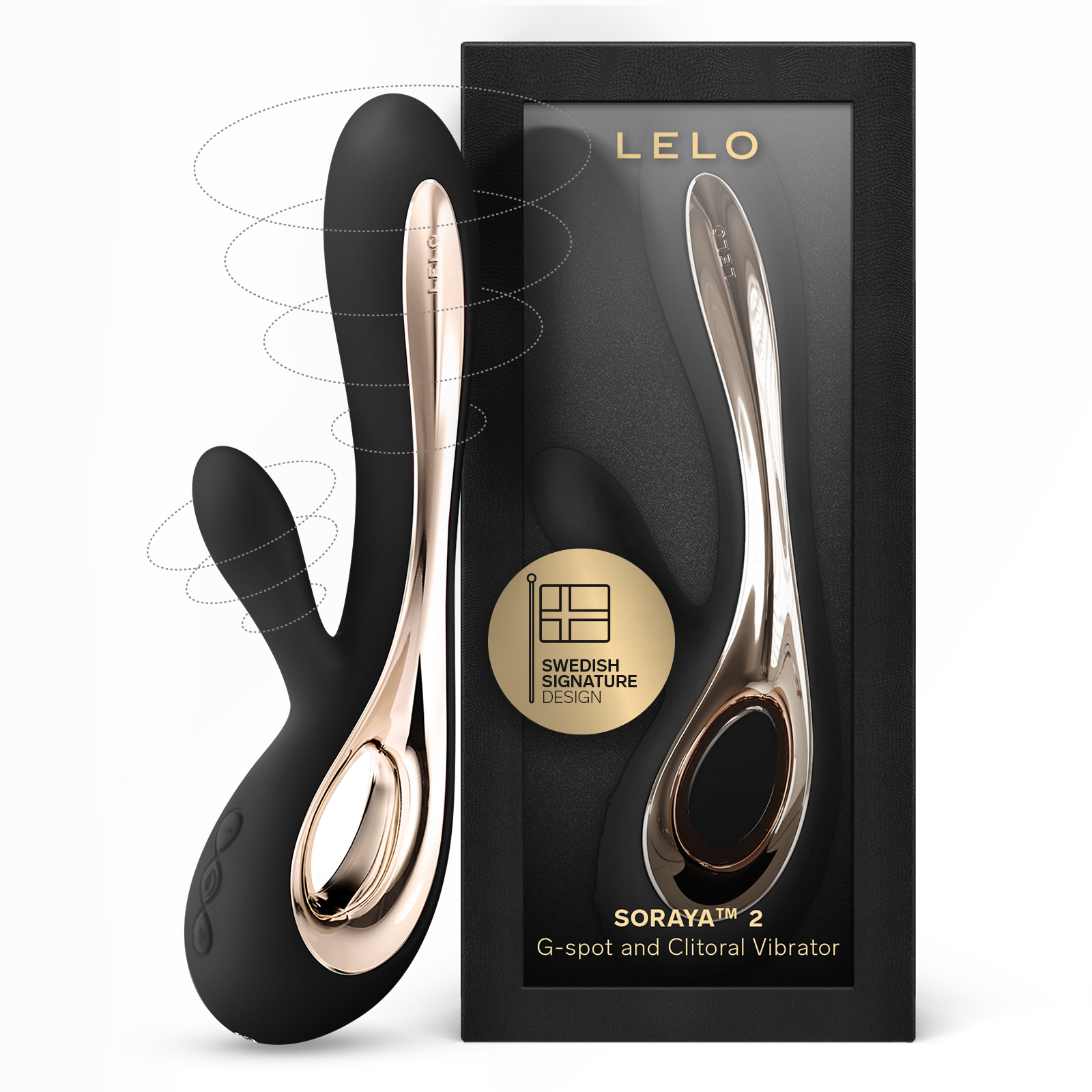 Clitoral stimulator and G-spot rabbit vibrator LELO Noir