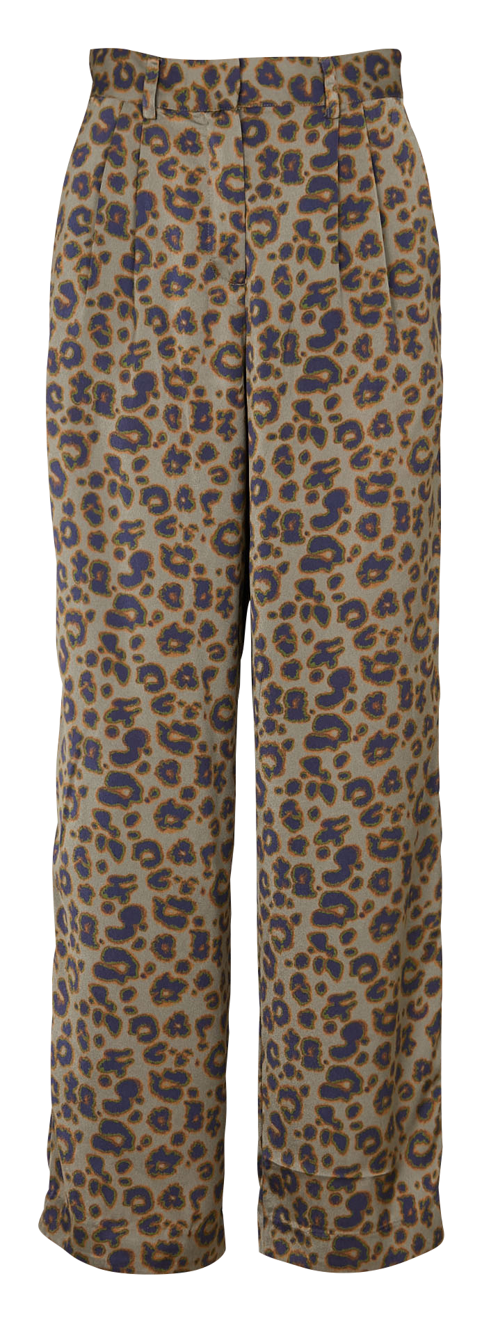 Wijde broek met luipaardprint BA&SH Kaki