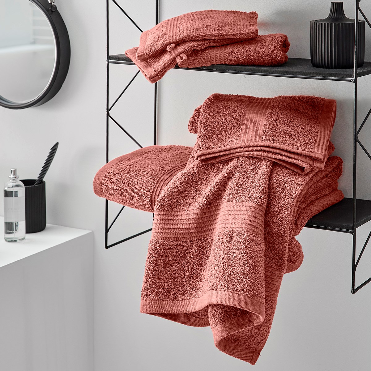 Solid color cotton bath towel TODAY LINGE DE MAISON Red