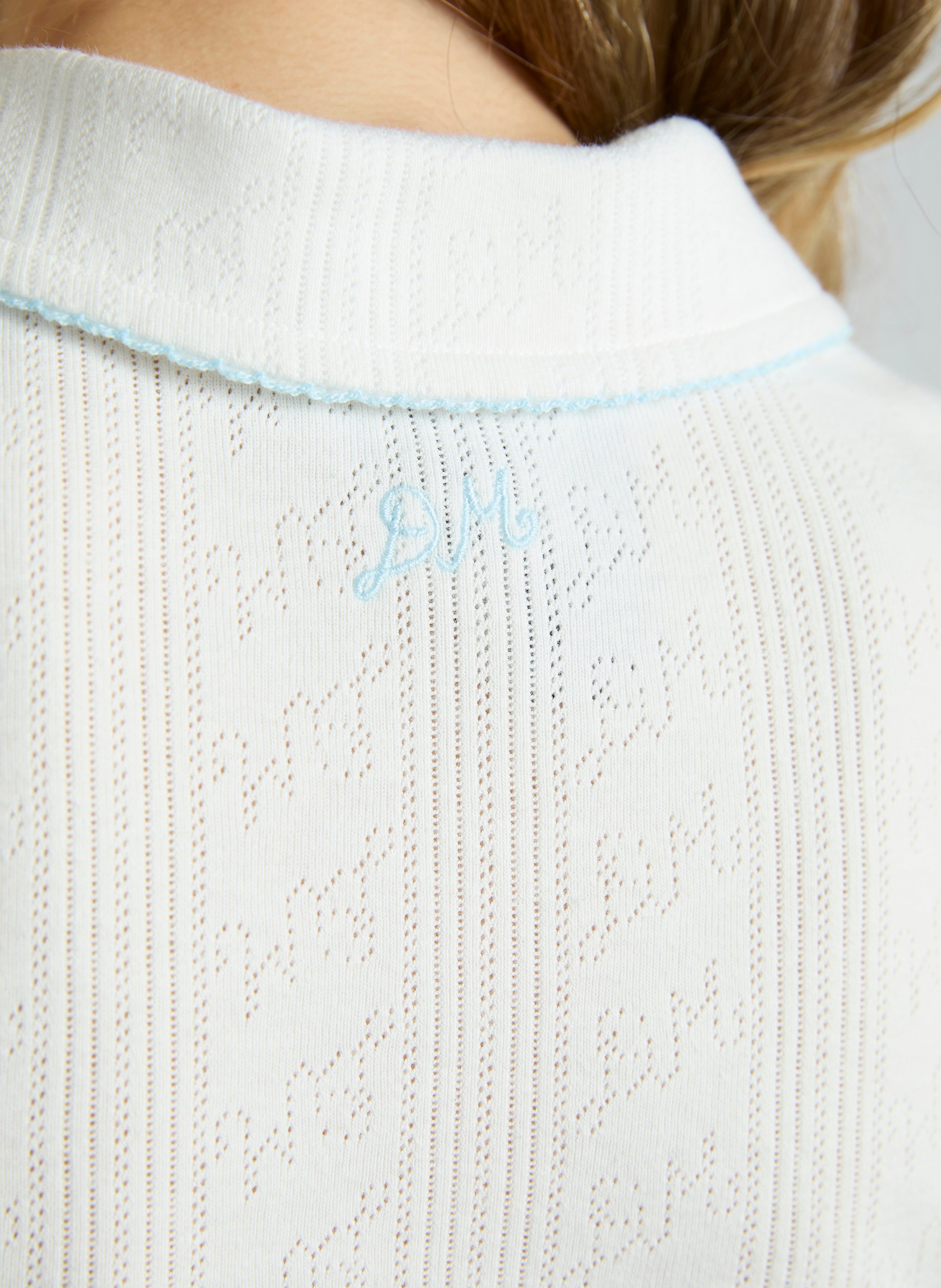 Short-sleeved perforated polo DAMSON MADDER White