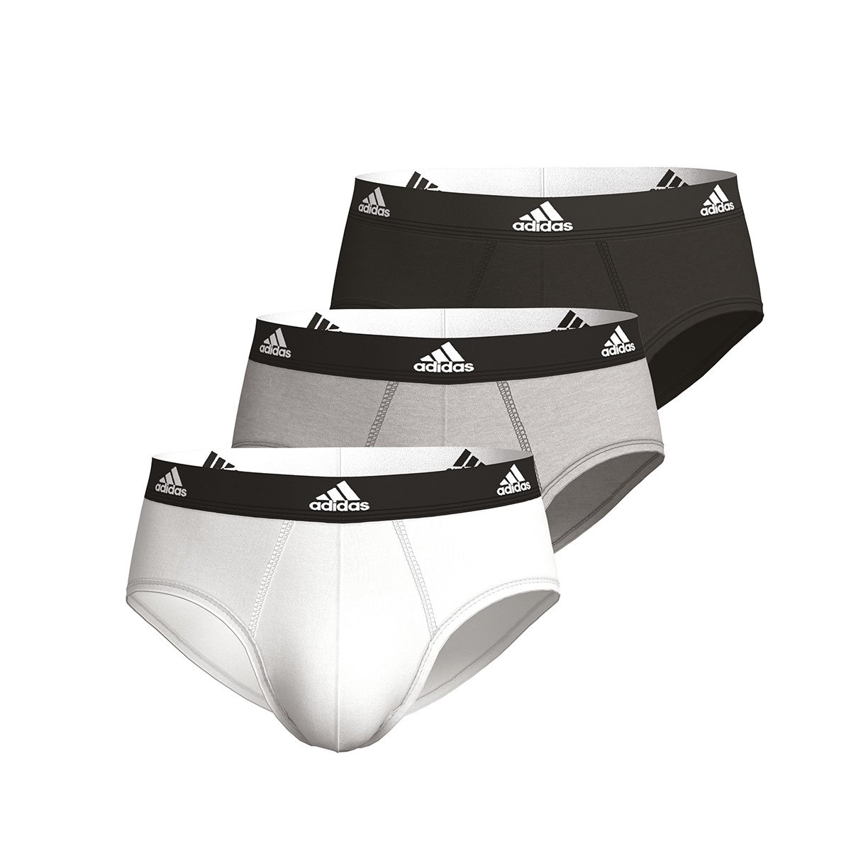 Active flex cotton boxer shorts, pack of 3 ADIDAS UNDERWEAR White