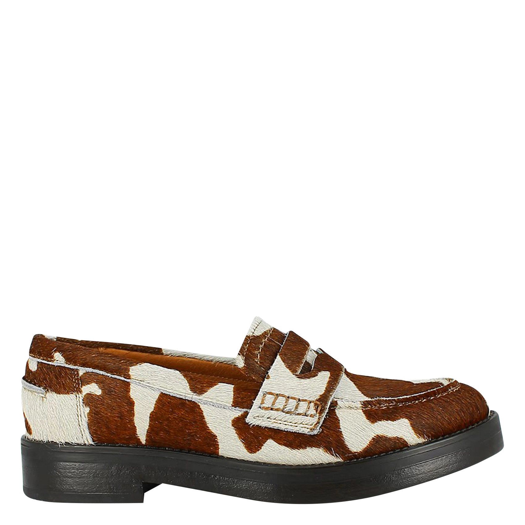 Cow print pumps JONAK Brown