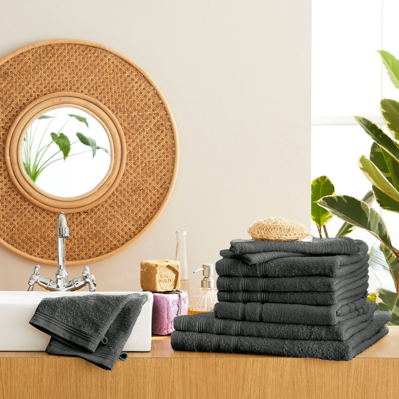 Complete 10-piece pack COTON PUR Grey