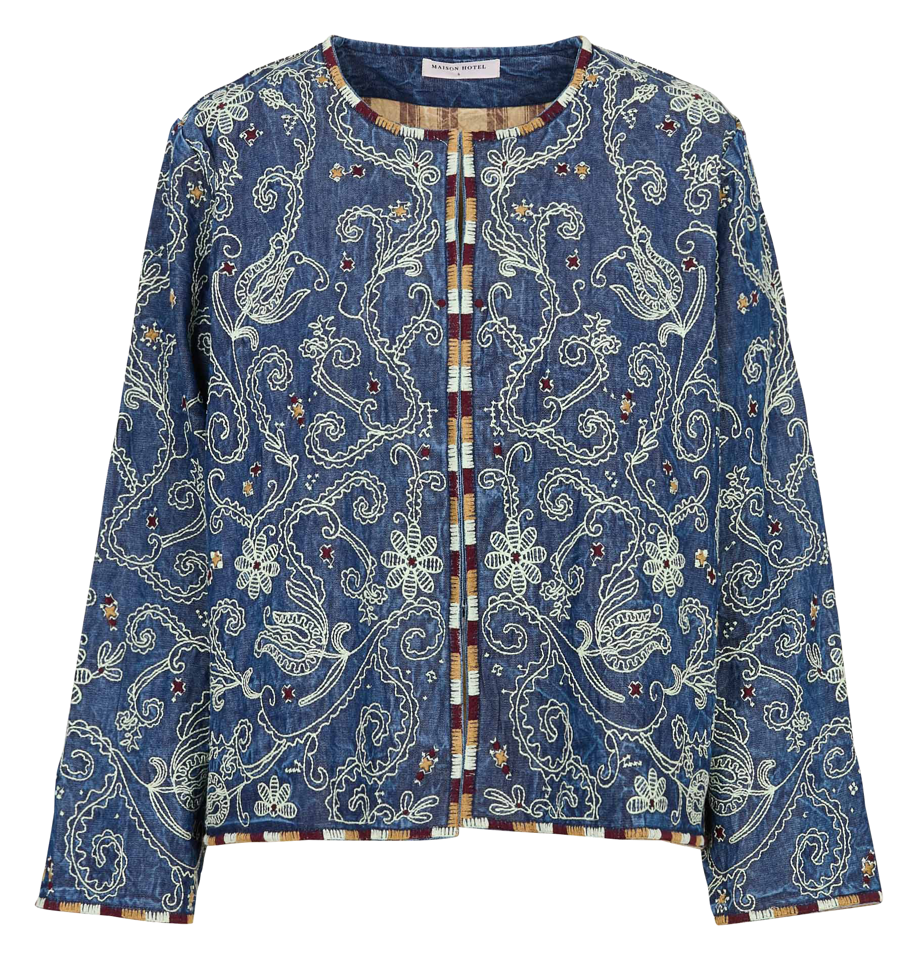 Round-neck cotton jacket MAISON HOTEL Blue