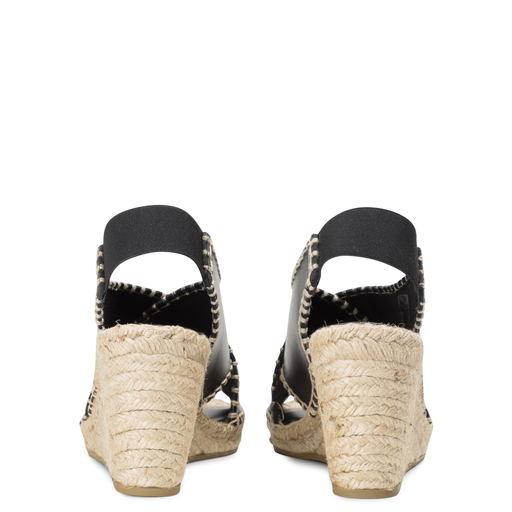 Sandales compensées en cuir PALOMITAS BY PALOMA BARCELO Noir