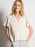 Chemise droite en coton bio brodé VILA