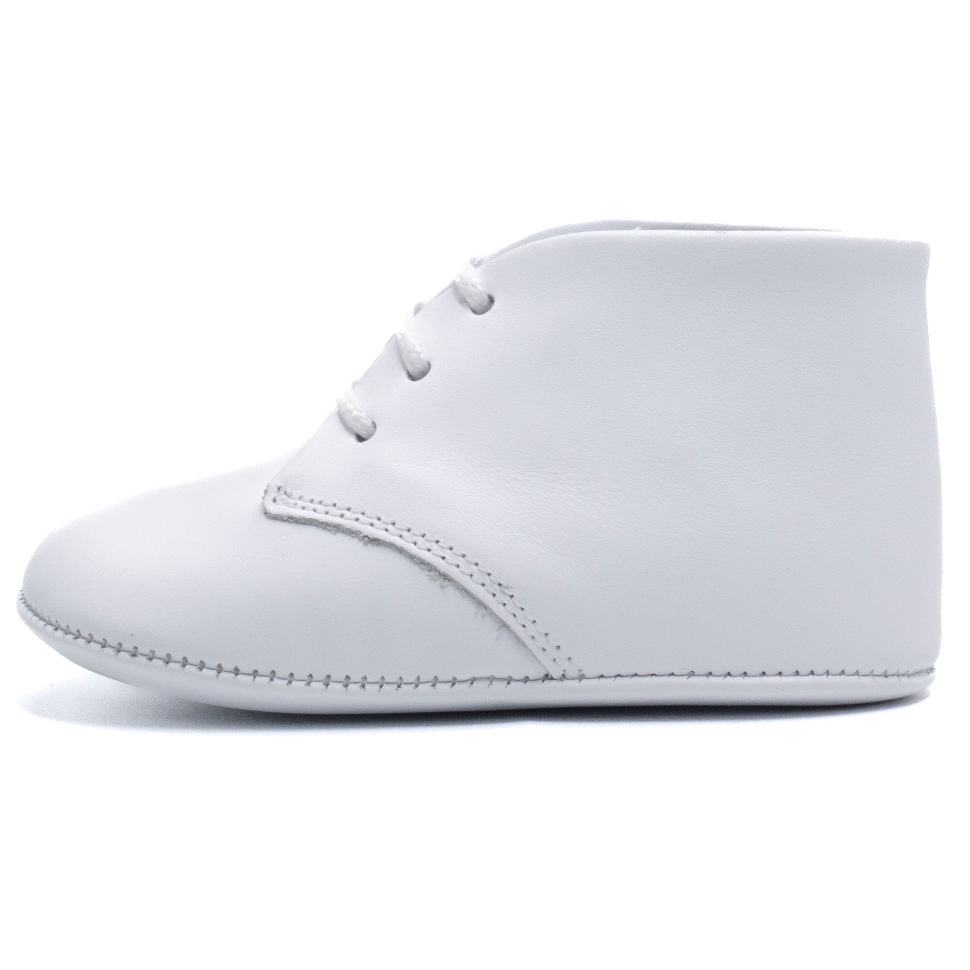 Soft leather baby booties Boni & Sidonie White