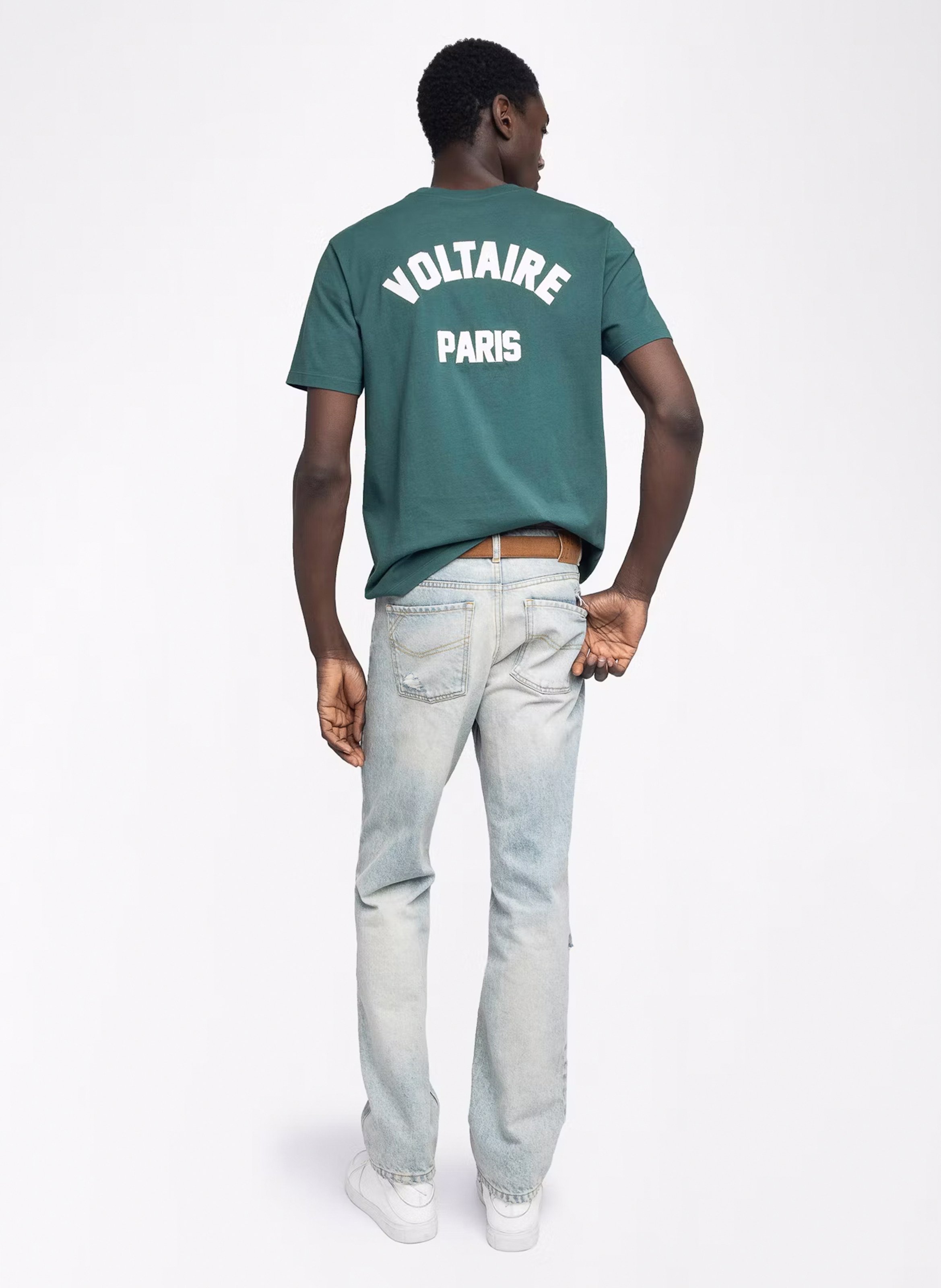 Tee-shirt col rond en coton ZADIG&amp;VOLTAIRE Vert
