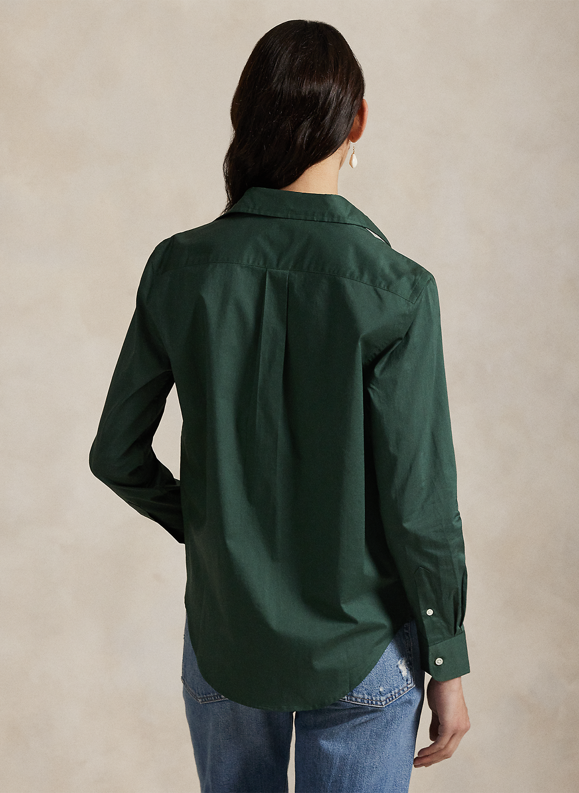 Chemise col classique en coton POLO RALPH LAUREN Vert