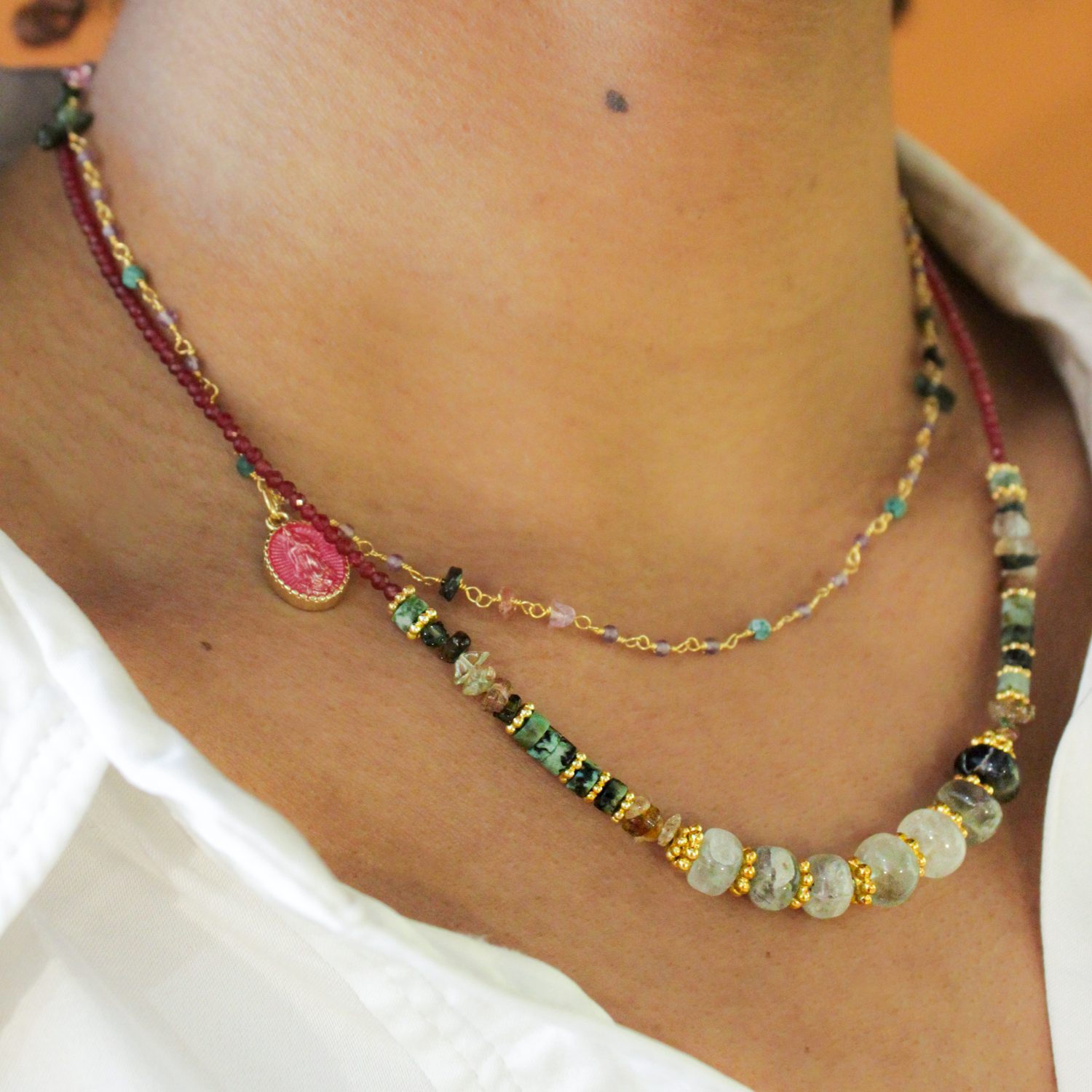 Collier scapulaire - charlotte L'ATELIER DES DAMES Doré