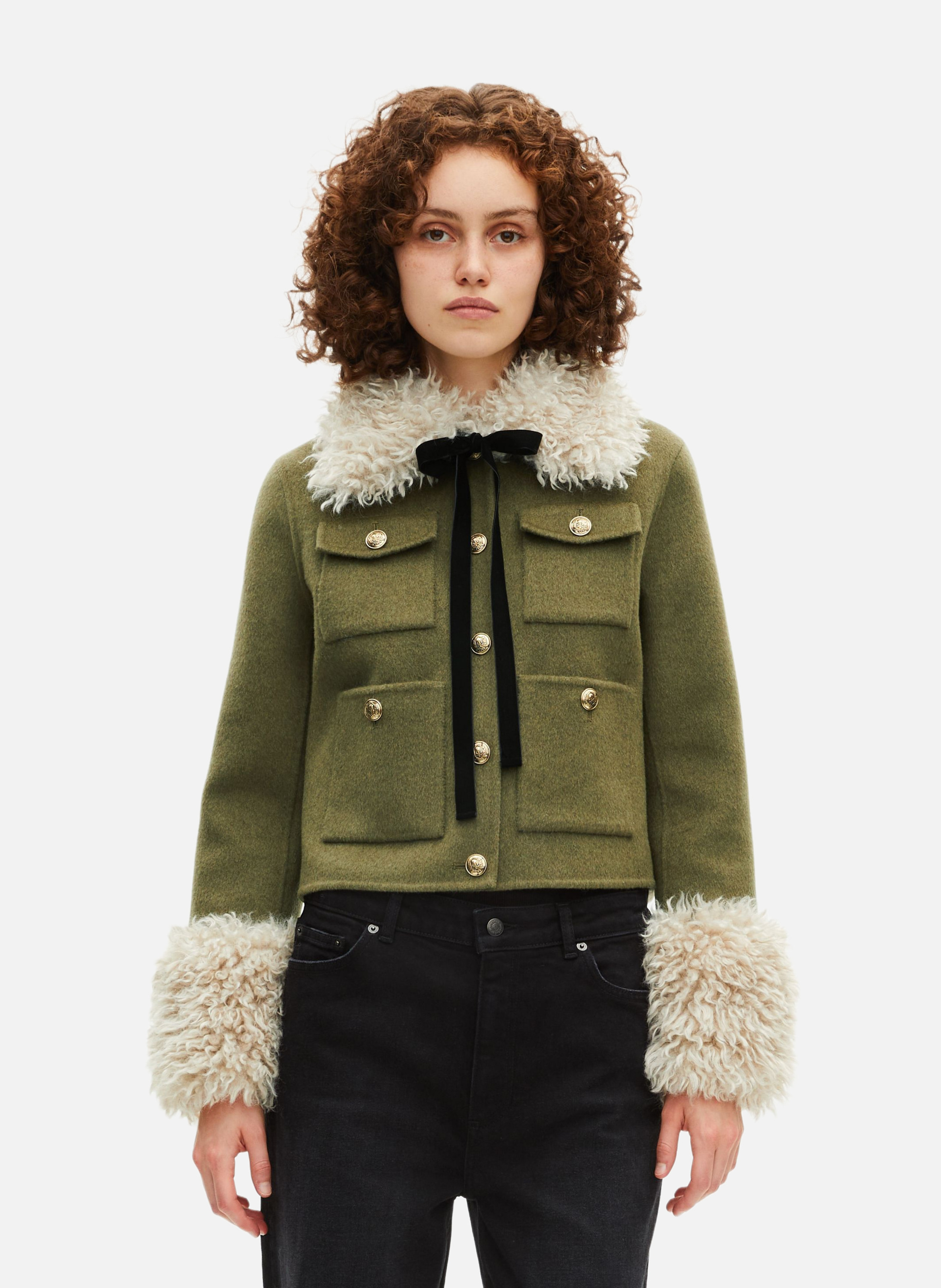 Sherpa collar jacket THE KOOPLES Green