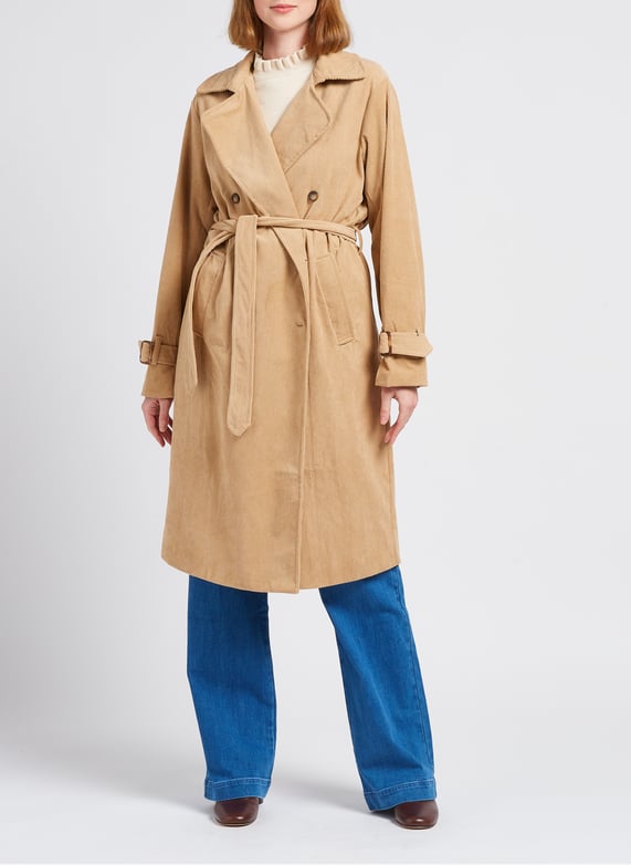 Petite étoile Trench Pour Femme Petite Trench En Velours Côtelé