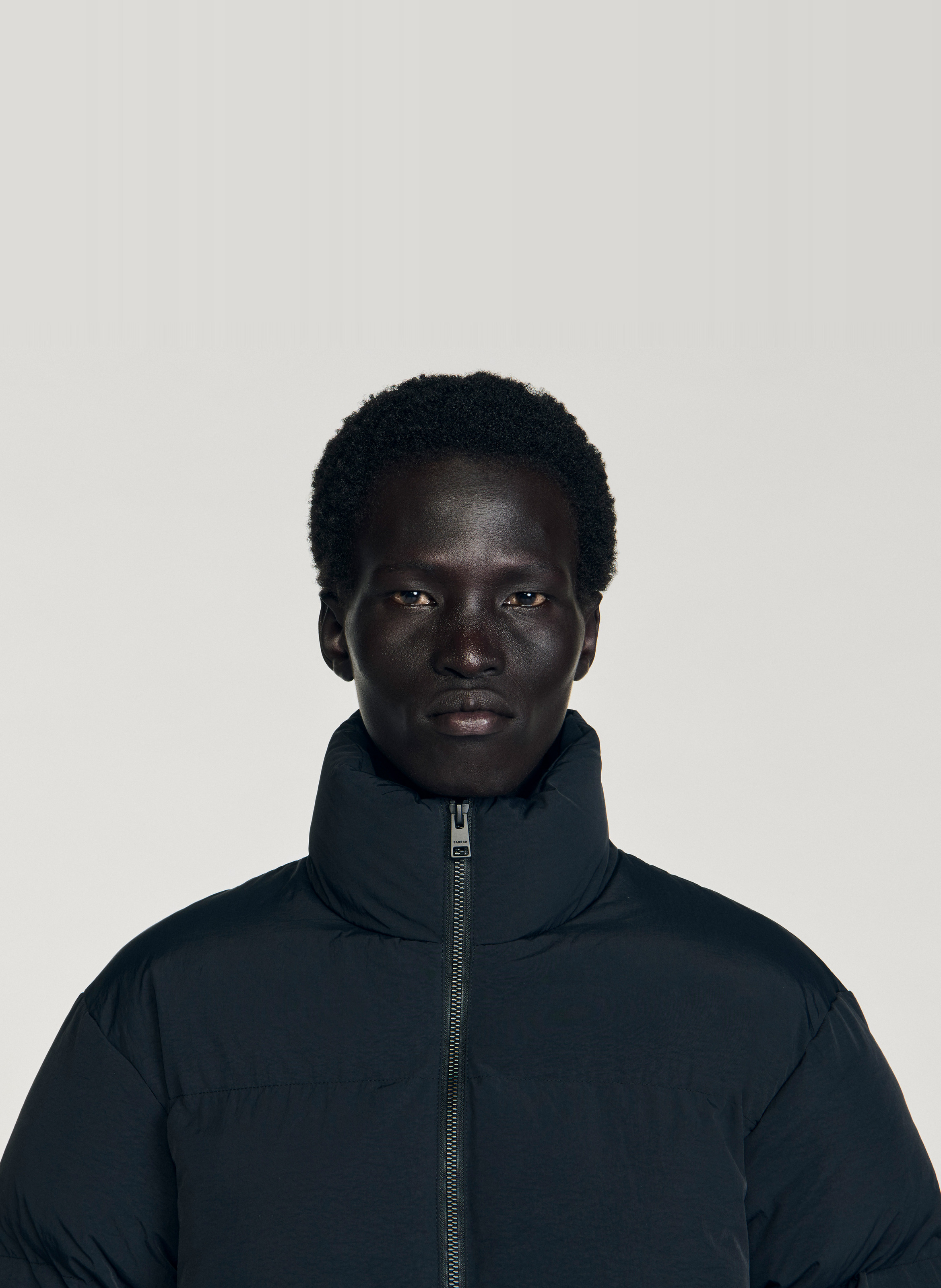 Oversized donsjack met opstaande kraag SANDRO Zwart